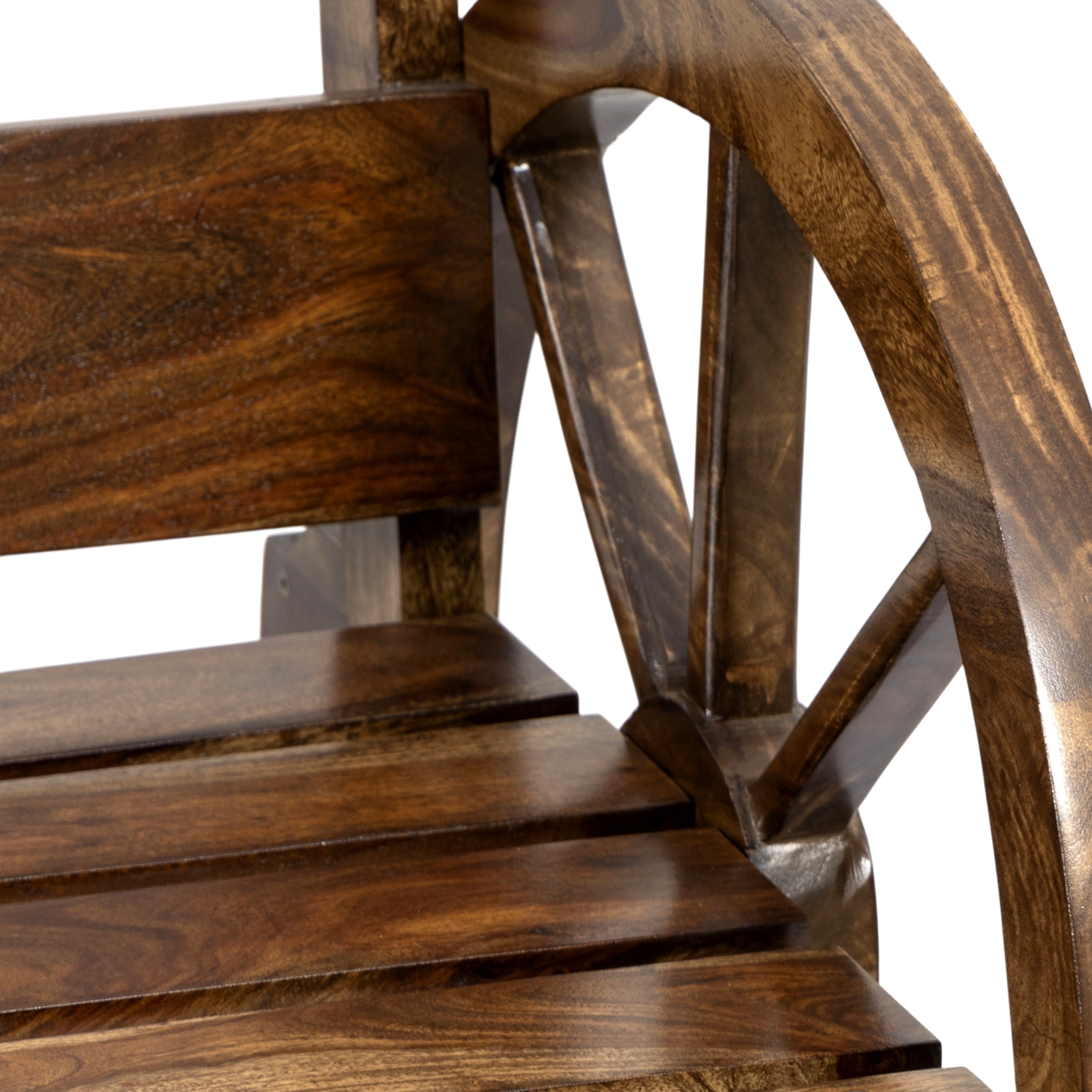 Oakmont Sheesham Wood Traditional 3 Seater Bench