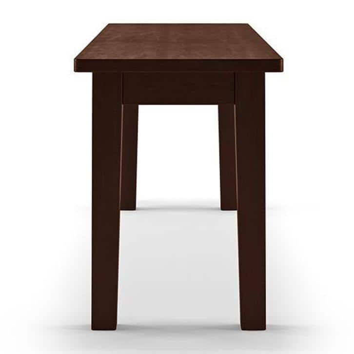 Diner Dining Bench In Dark Walnut Finish