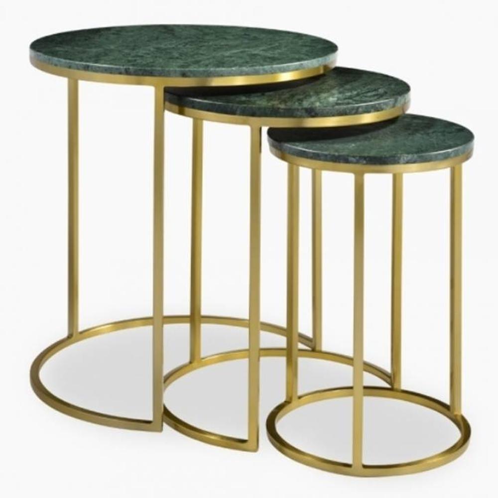 Leven Metal Side Table in  Gold Finish