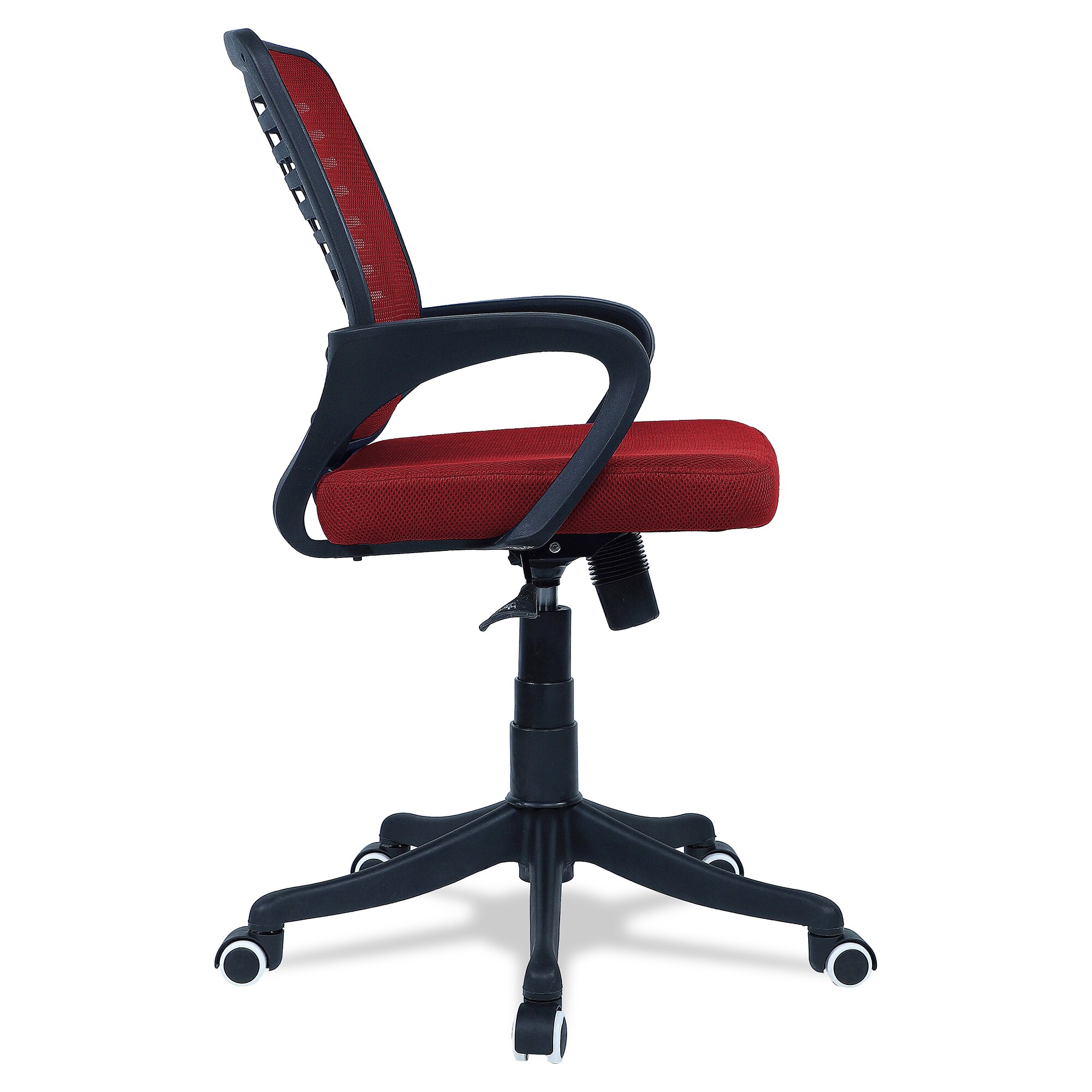 Diicea Mid Back Ergonomic Chair in Red Colour