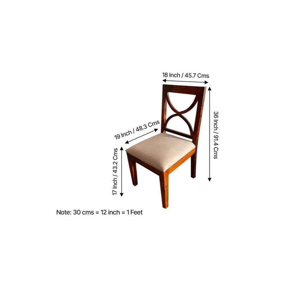 Newport Sheesham Wood Dining Chair in Beige Velvet     HONEY FINISH