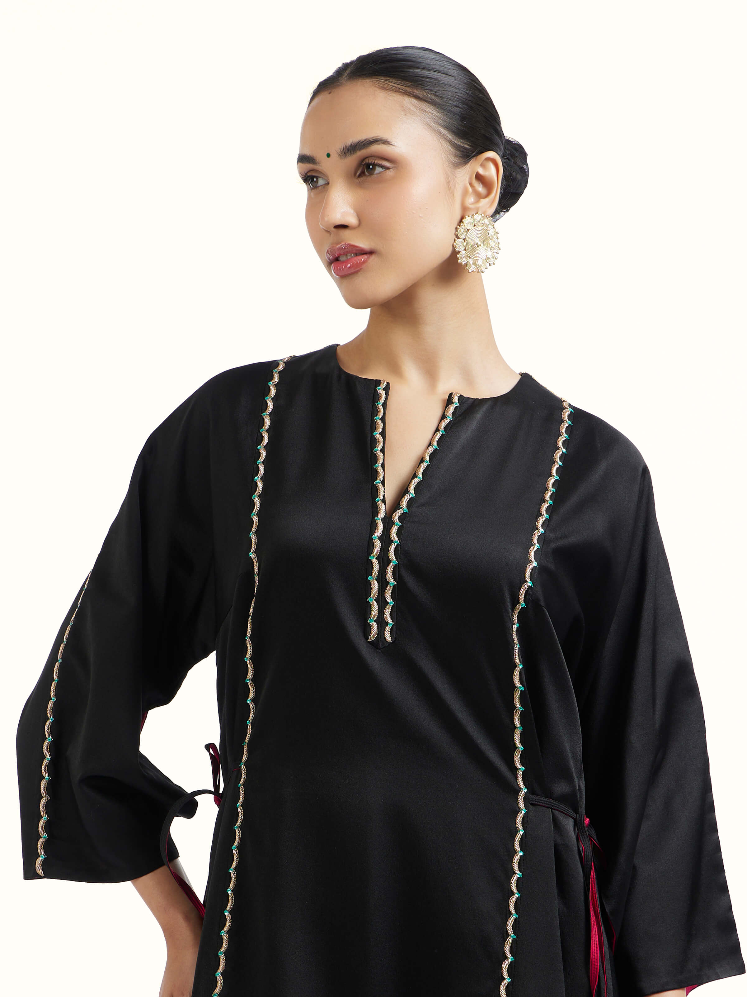 Black Silk Banarasi Co-Ord Set