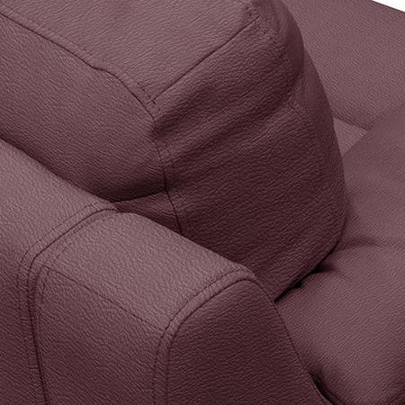 Farina 2 Seater Half Leather Sofa in Wine Colour