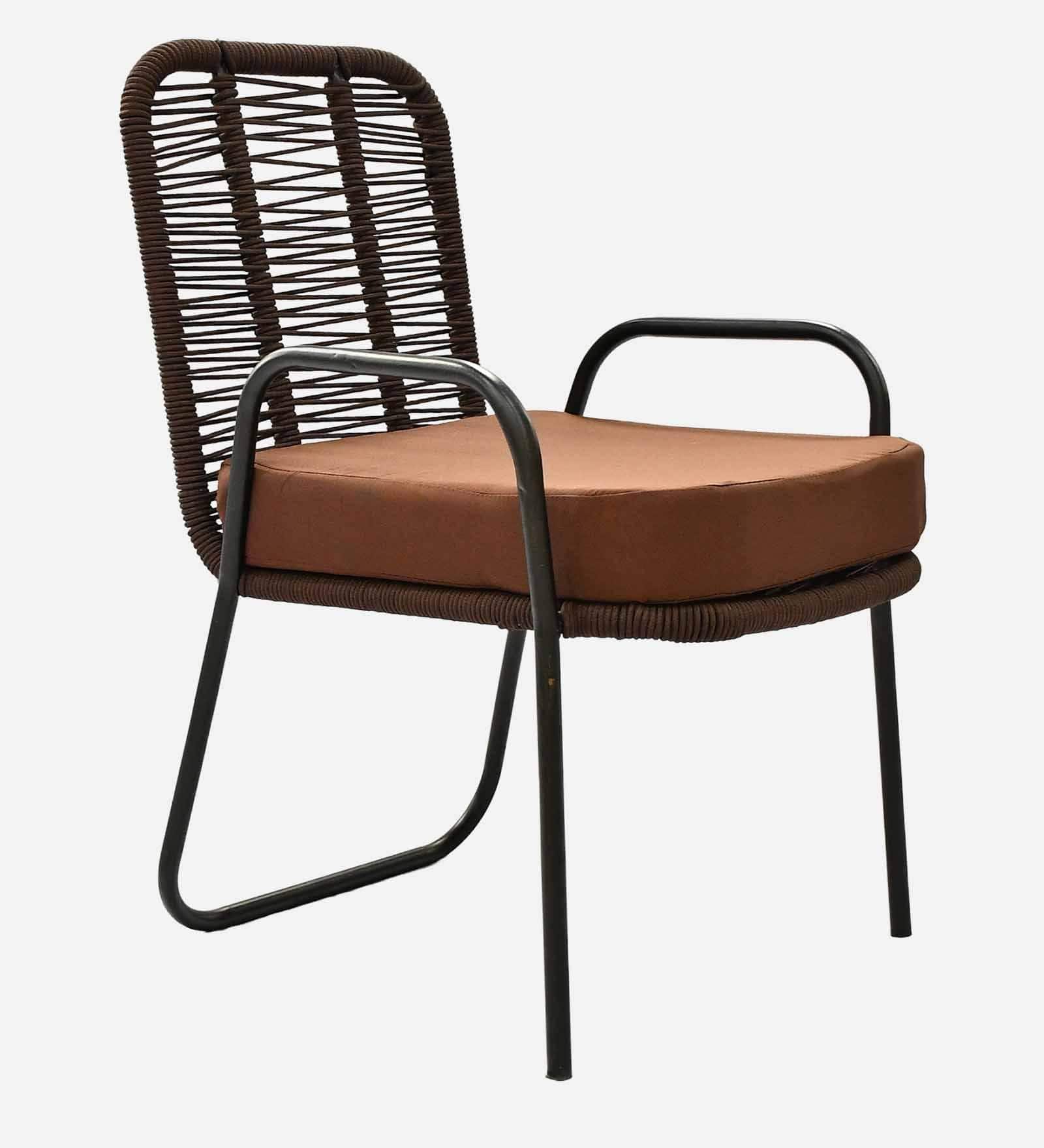 Madrid 2+1+1 Seater Rope Sofa Set in Brown Finish