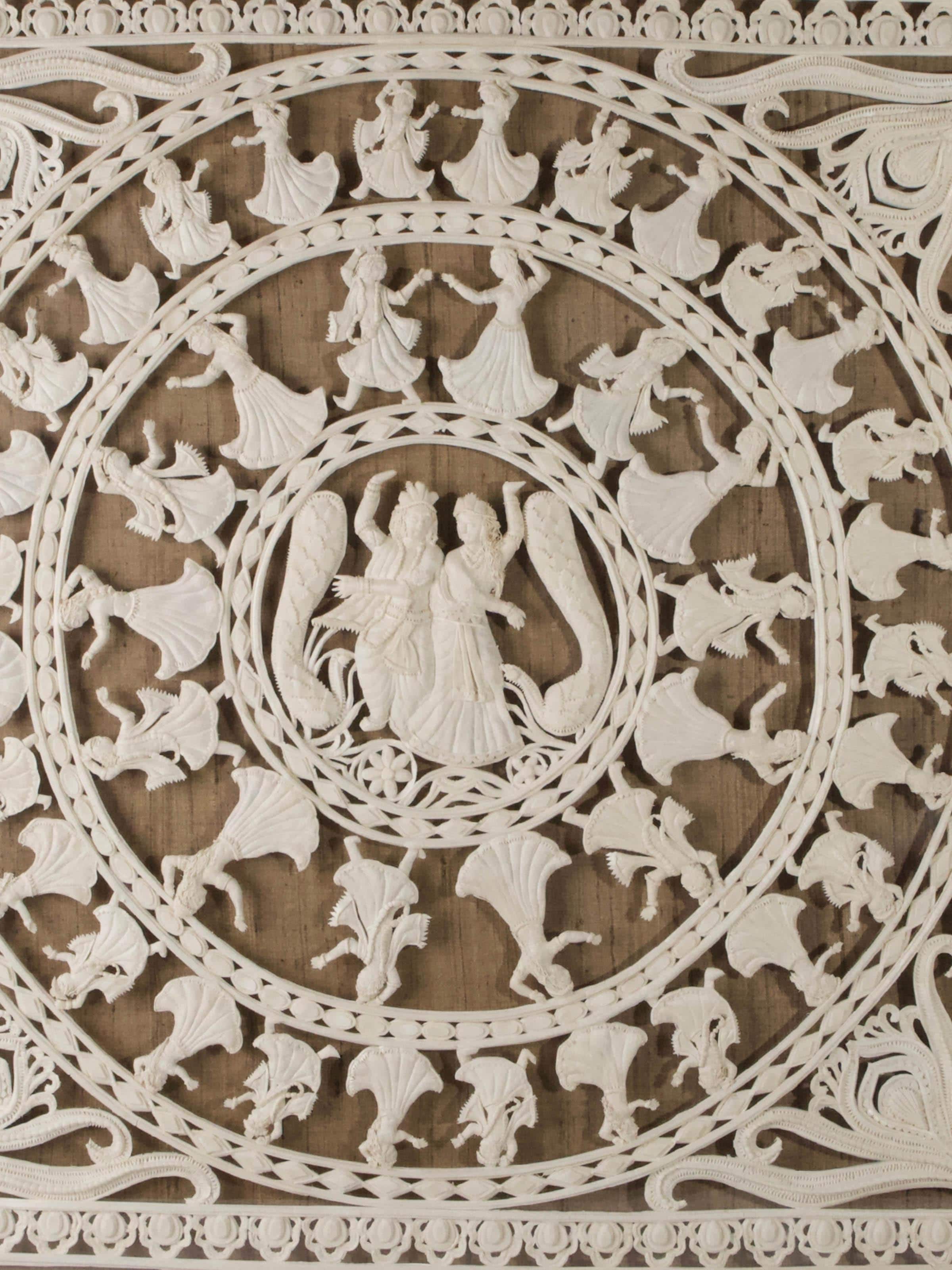 Rasleela Sholapith Wall Hanging