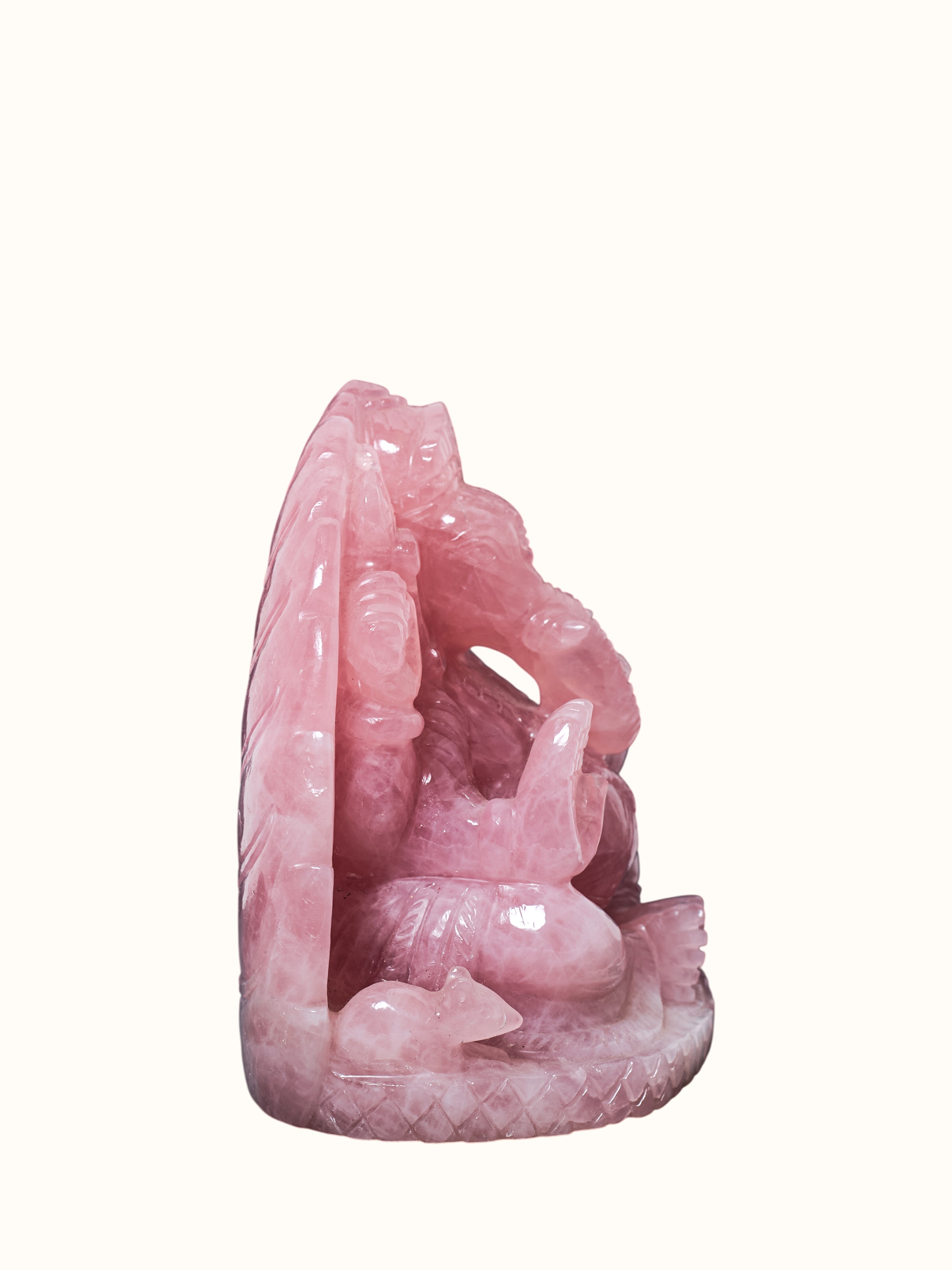 Stone Carved High Gloss Ganesha Idol