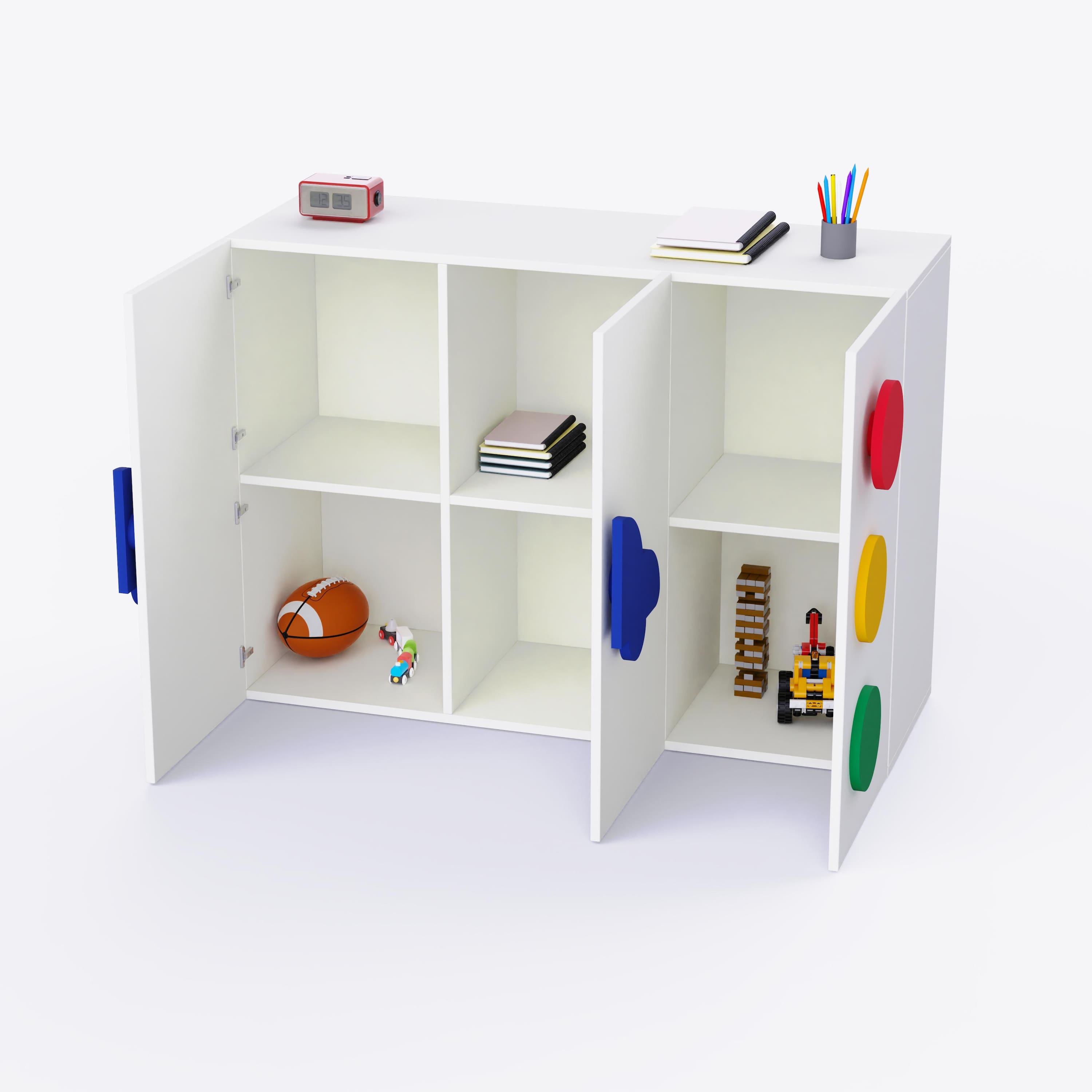 Traffic Lights Cabinet Storage In White Colour