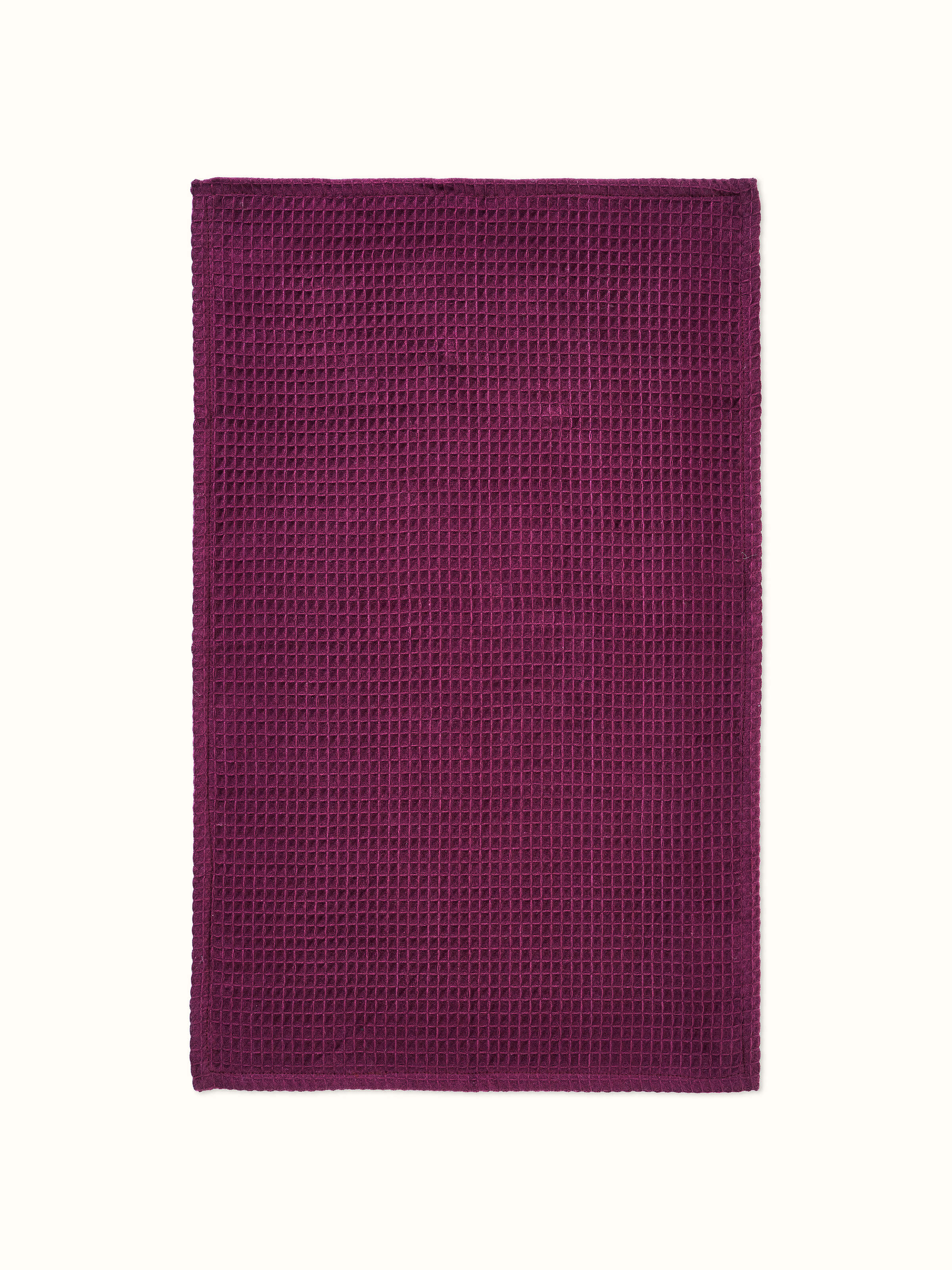 Amala waffle solid purple cotton hand towel set of 2 – Swadesh