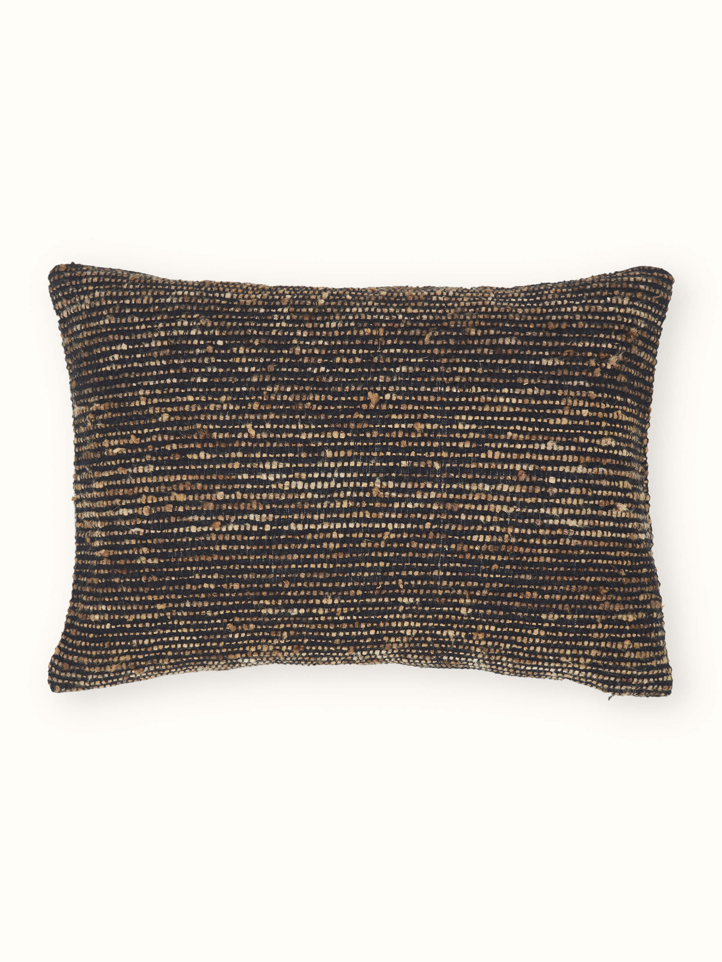 Ujjwal Black Bhagalpur Silk Cushion Cover