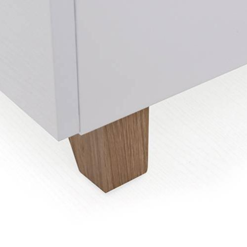 Oslo Engineered Wood Bedside Table in White Finish