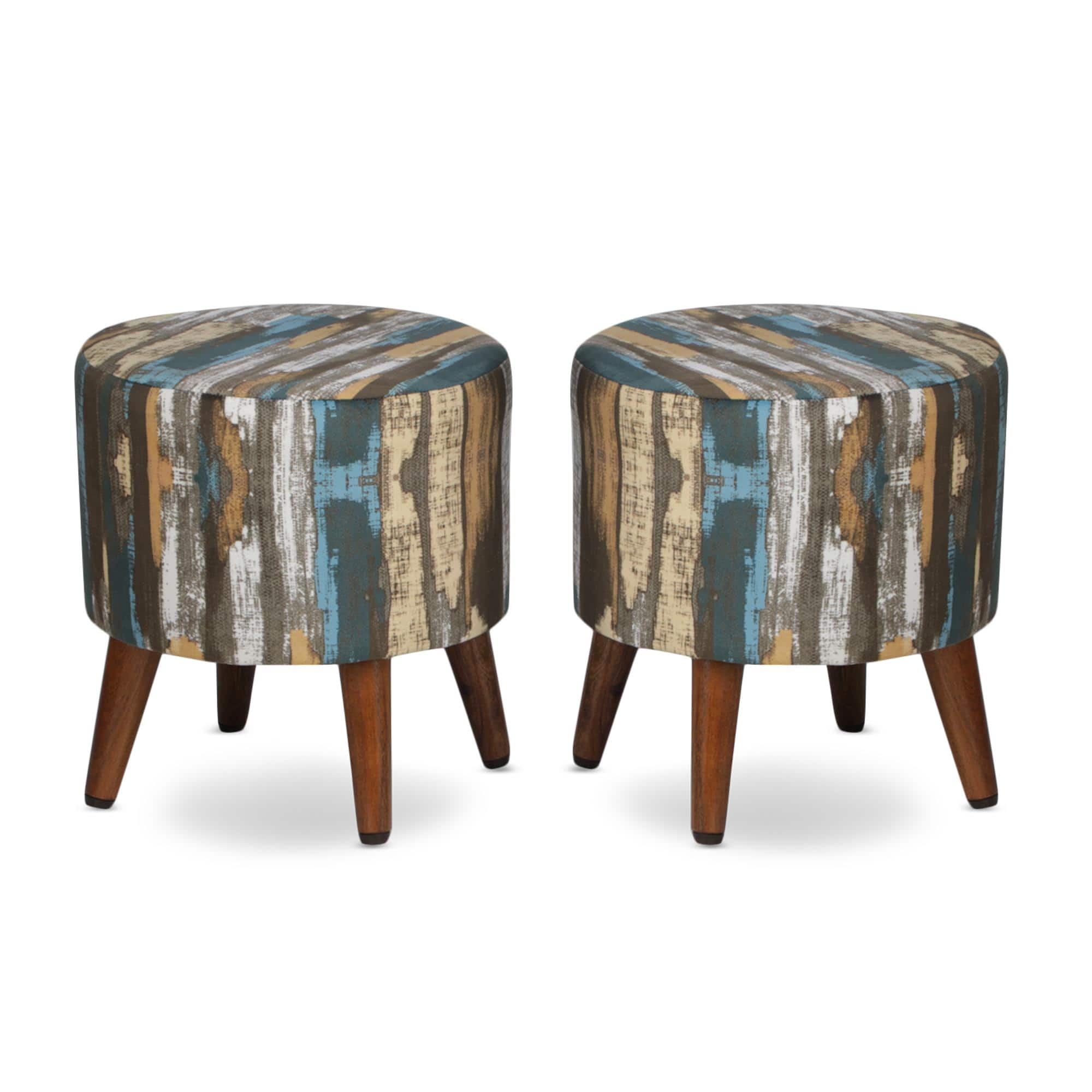 Lavinia Solid Wood  Ottomon in  Multicolor Colour