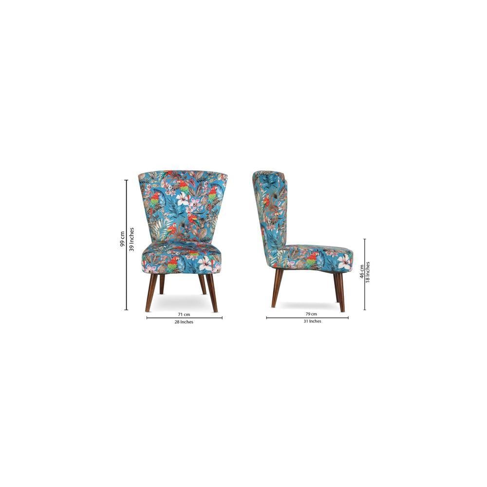 Cristan Solid Wood Lounge Chair In Multicolour
