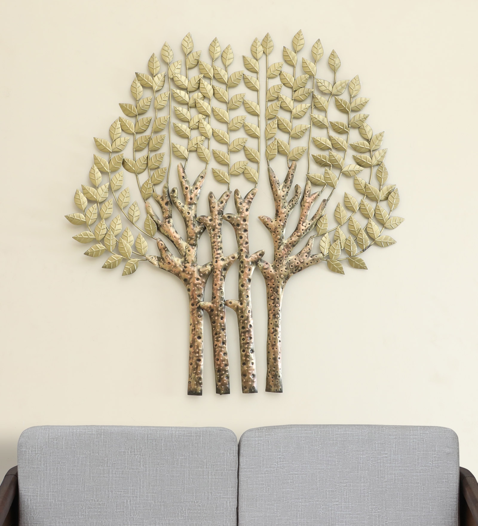 W-Tapasi Abstract Metal Wall Decor in Multicolor Set of 1 - Vedas Exports