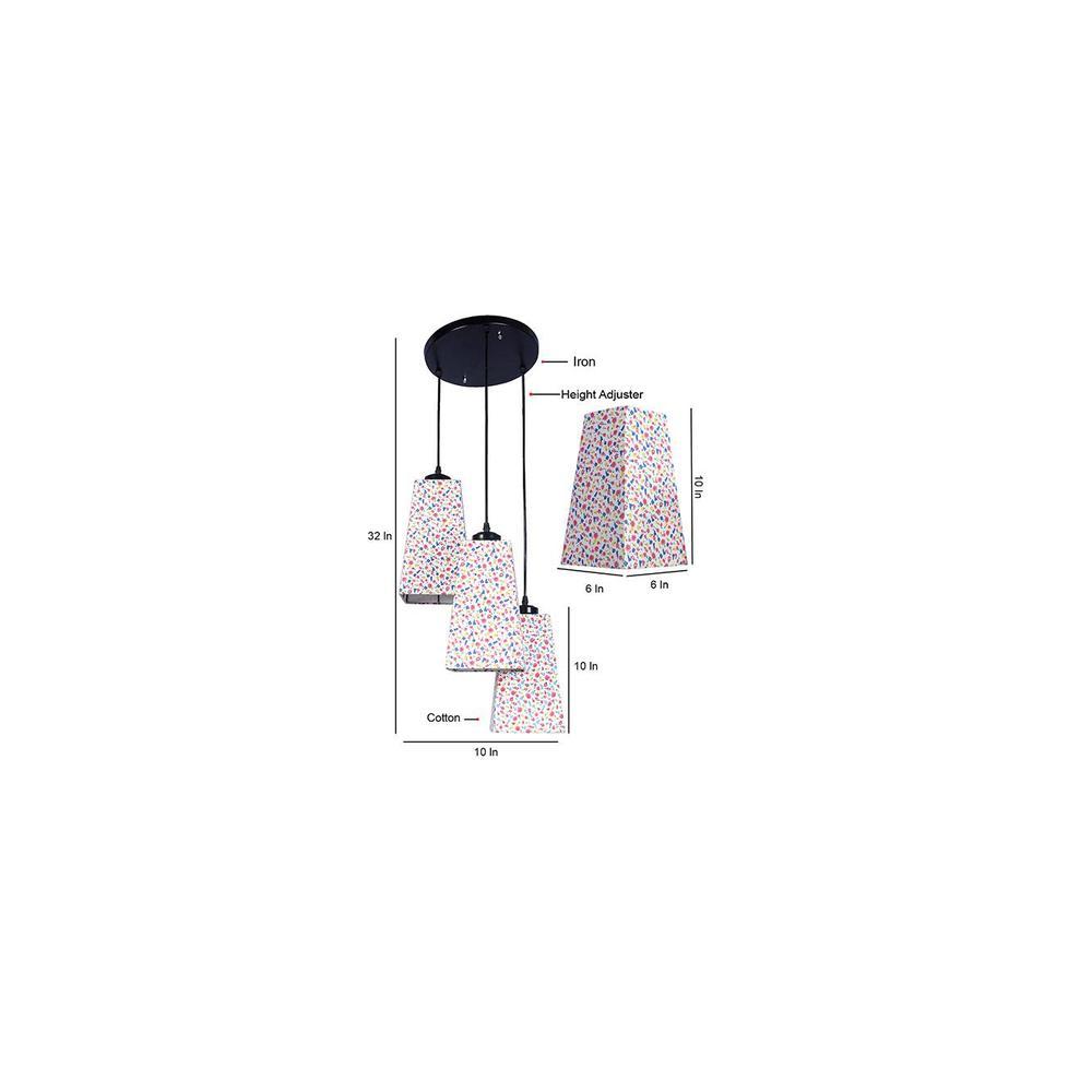 Isaias Multicolour Fabric Cluster Hanging Light