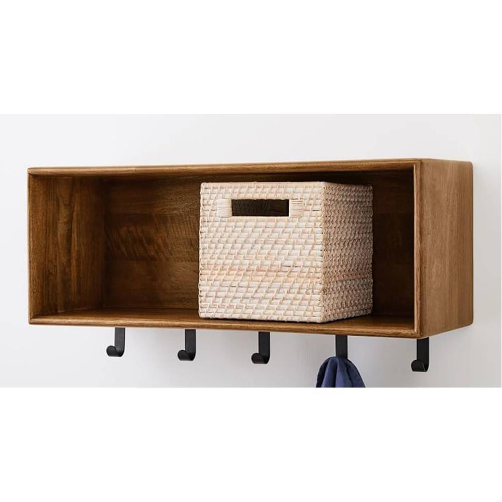 WOODENMOOD Rectangular Wall Rack