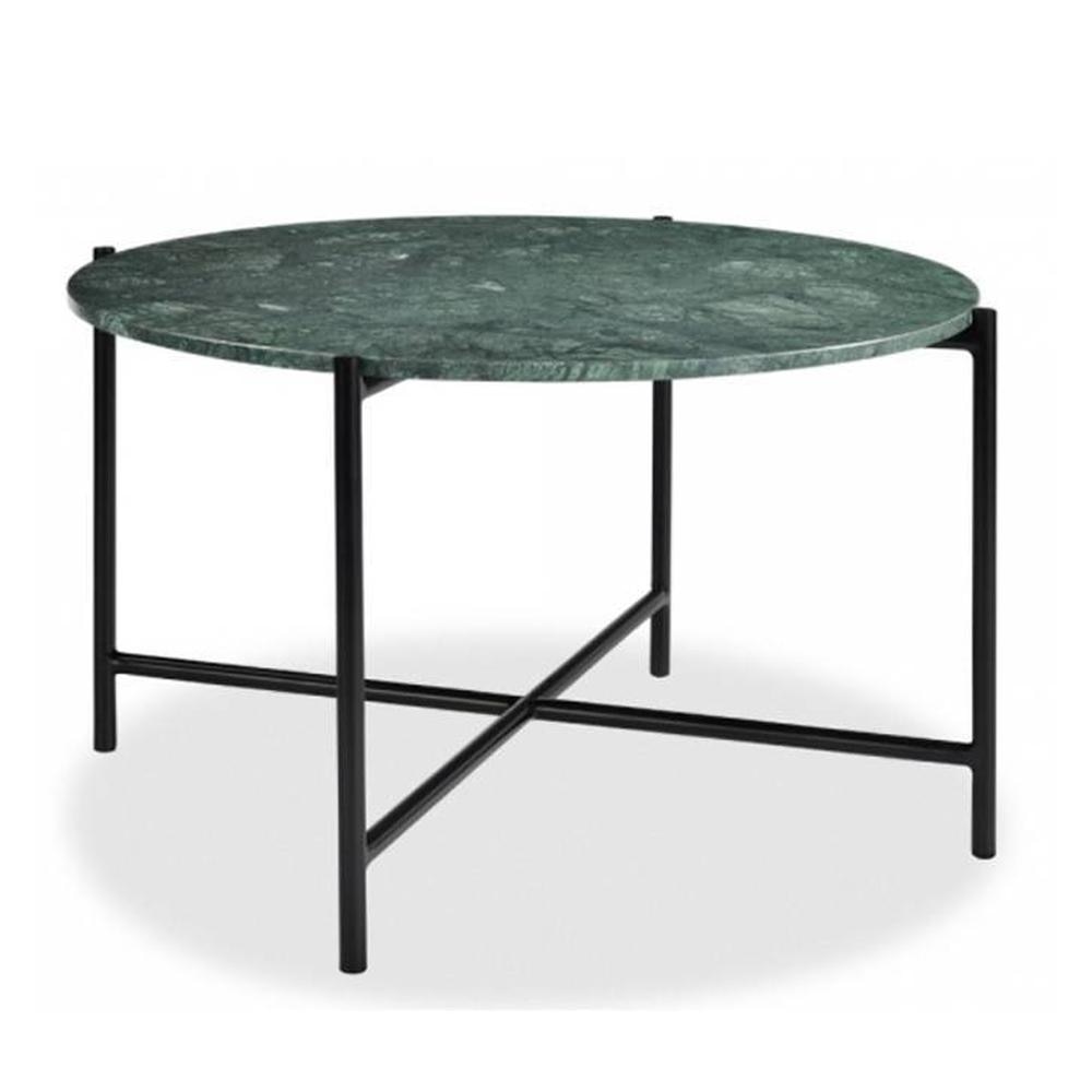 Linda Round Metal Coffee Table In Black Finish - Solanki Handicrafts