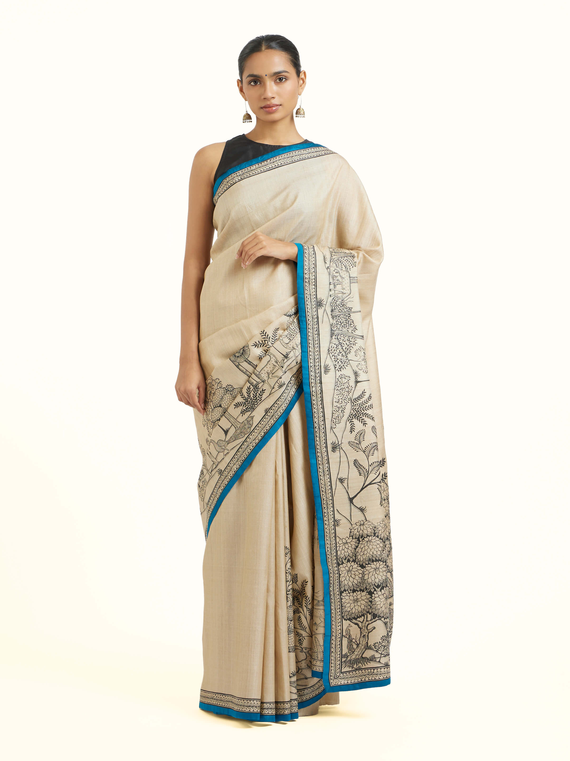 Tussar Silk Pattachitra Saree