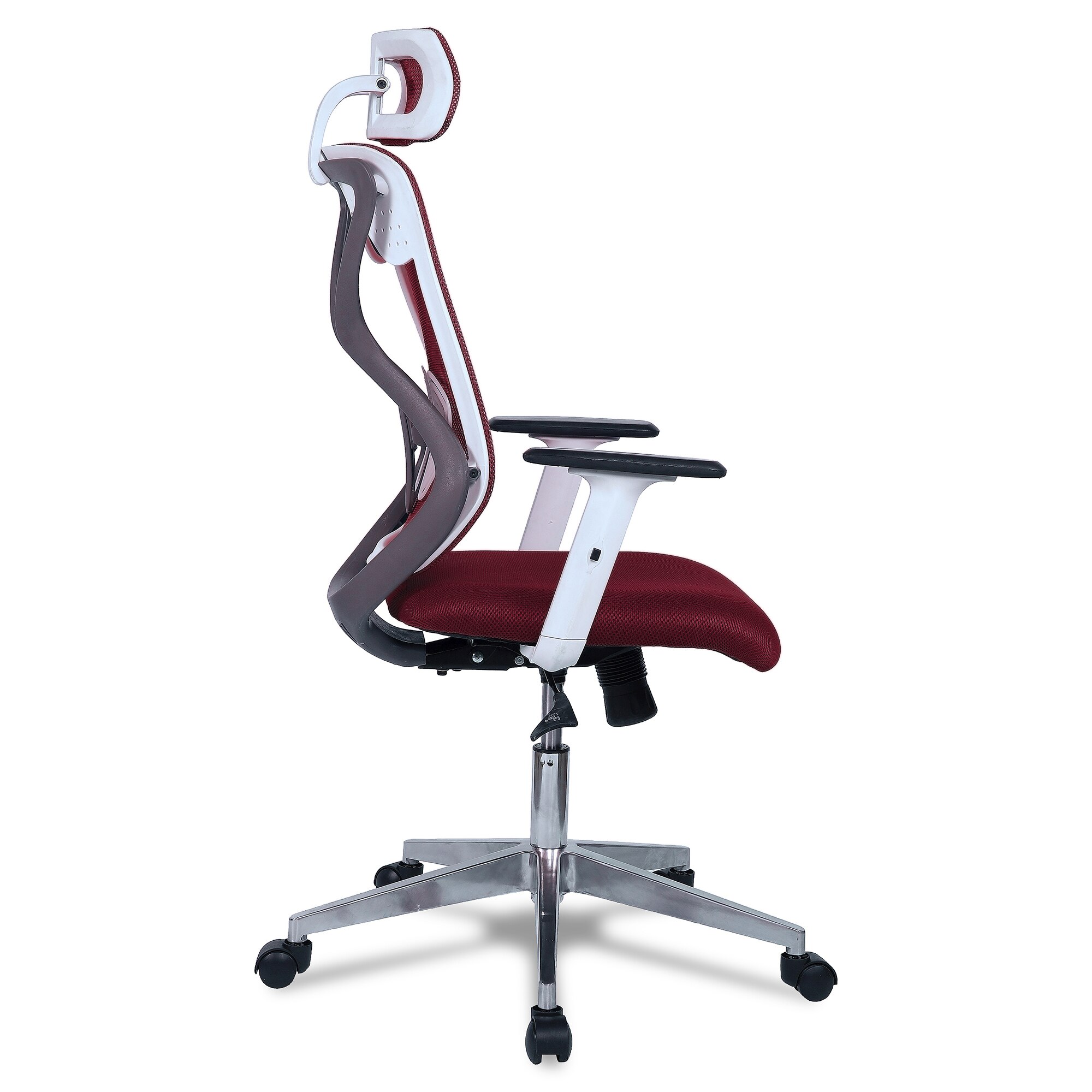 Wiweangs High Back Ergonomic Chair in Maroon Colour