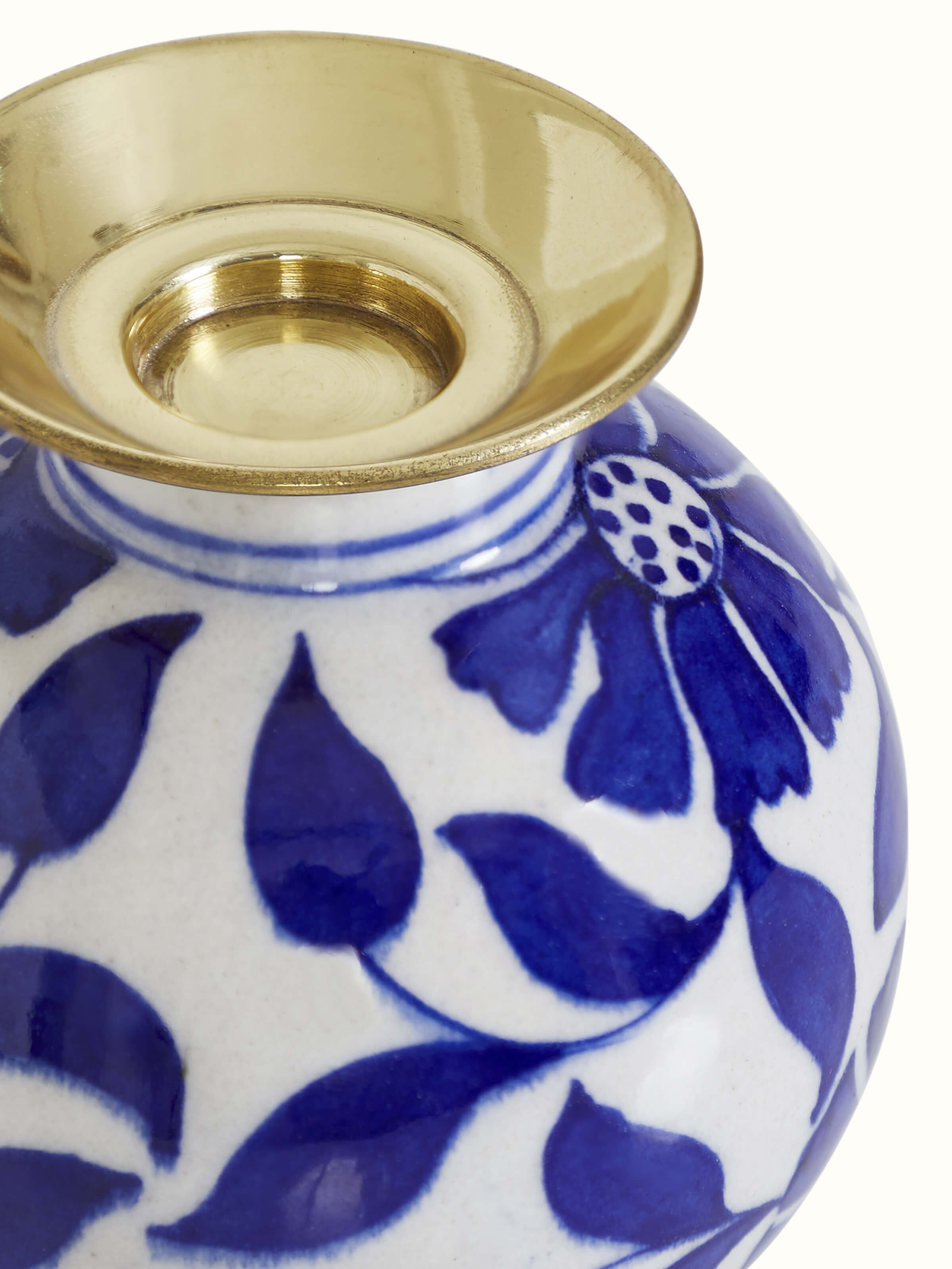 Detail shot of Blue Pottery Ceramic Aroma Oil Burner