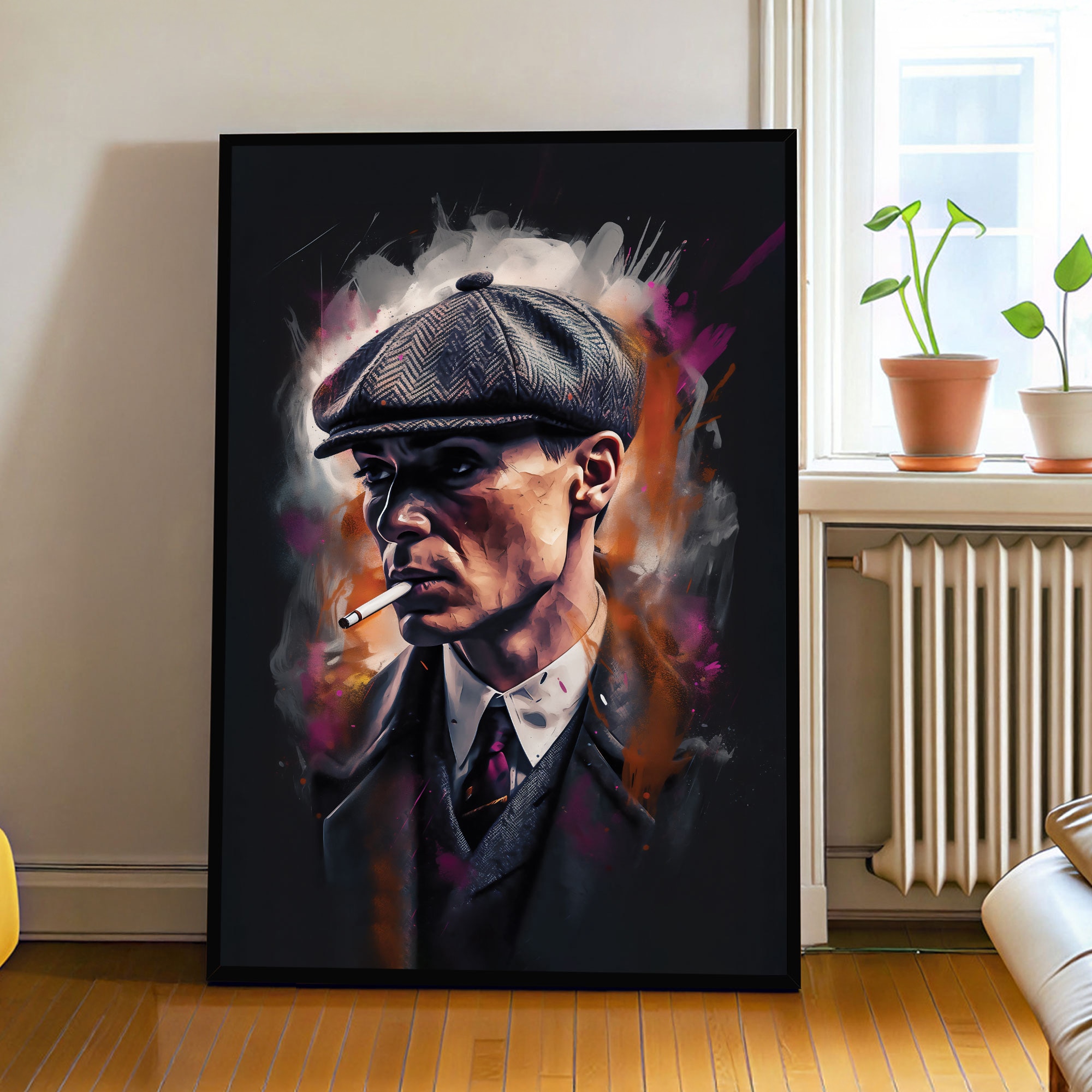 The Castle Decor Vintage Gentleman Portrait Wall Art Framed Painting 20x30 Inch - The Castle Decor