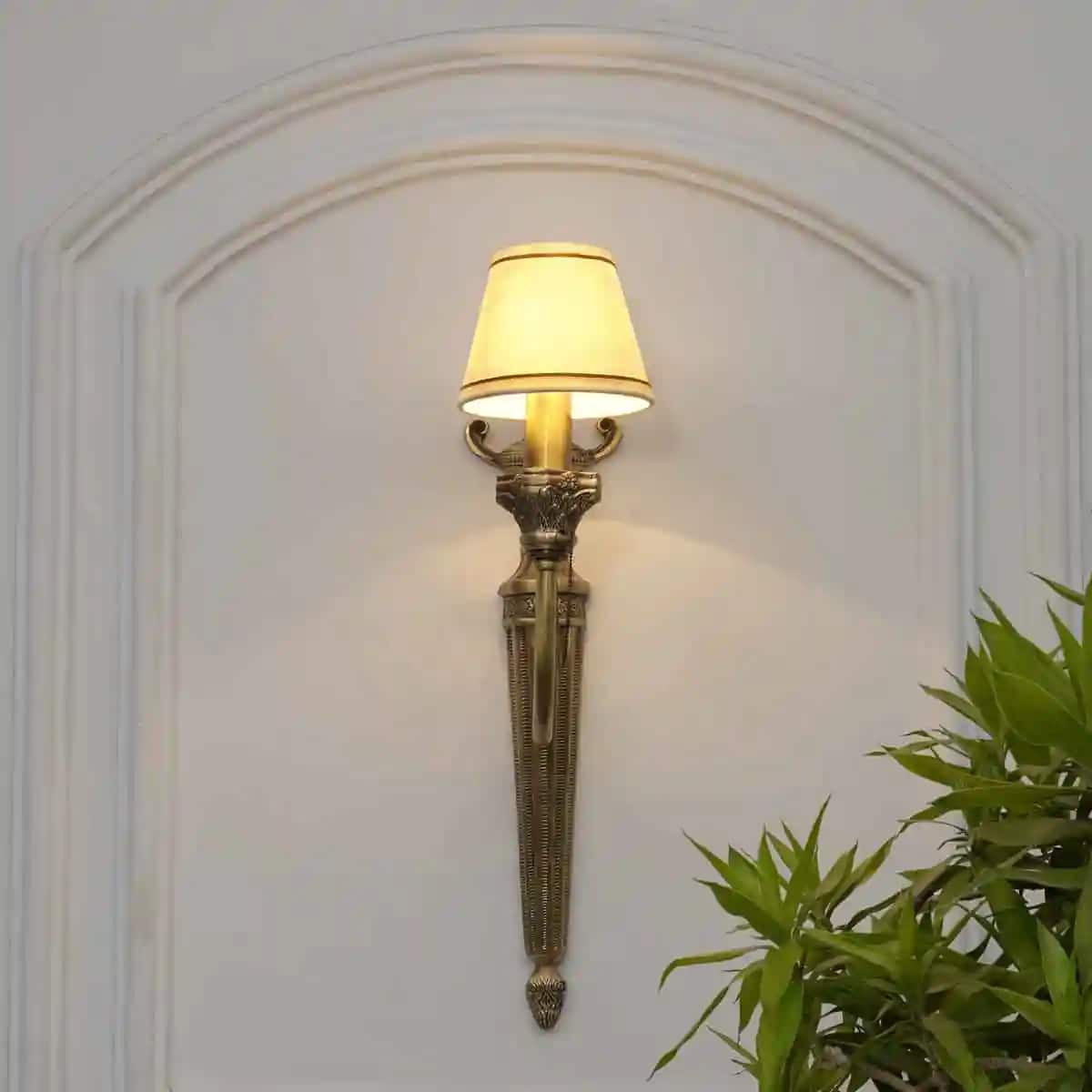 MABEL Single Arm Brass Wall Light