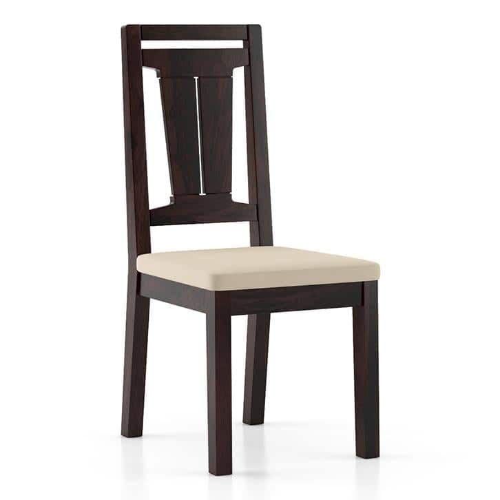 Martha Solid Wood Dining Chair Set Of 2 In Mahogany Finish