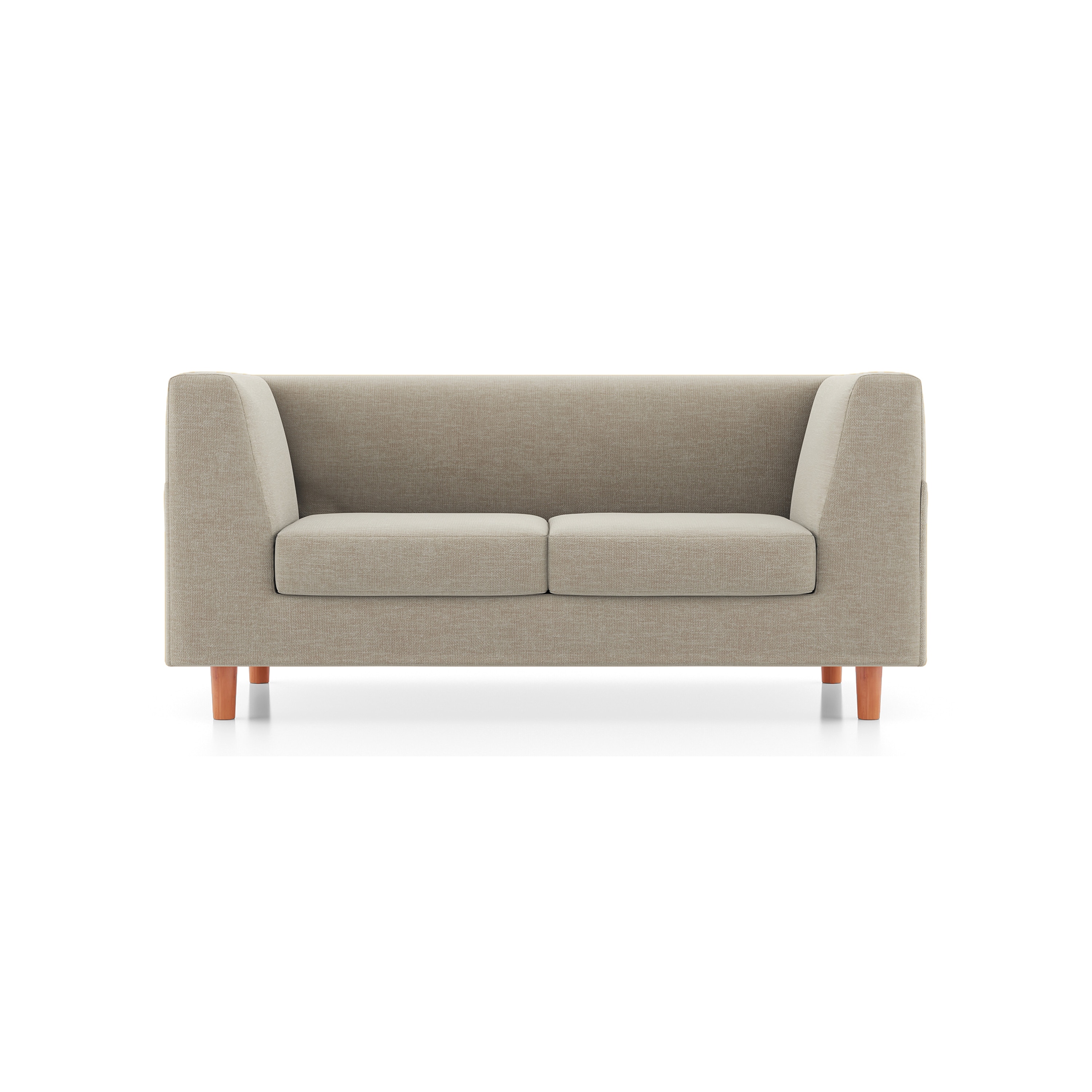 Rubik Essential 2 Seater Fabric Sofa In Oyster Beige - Urban Ladder