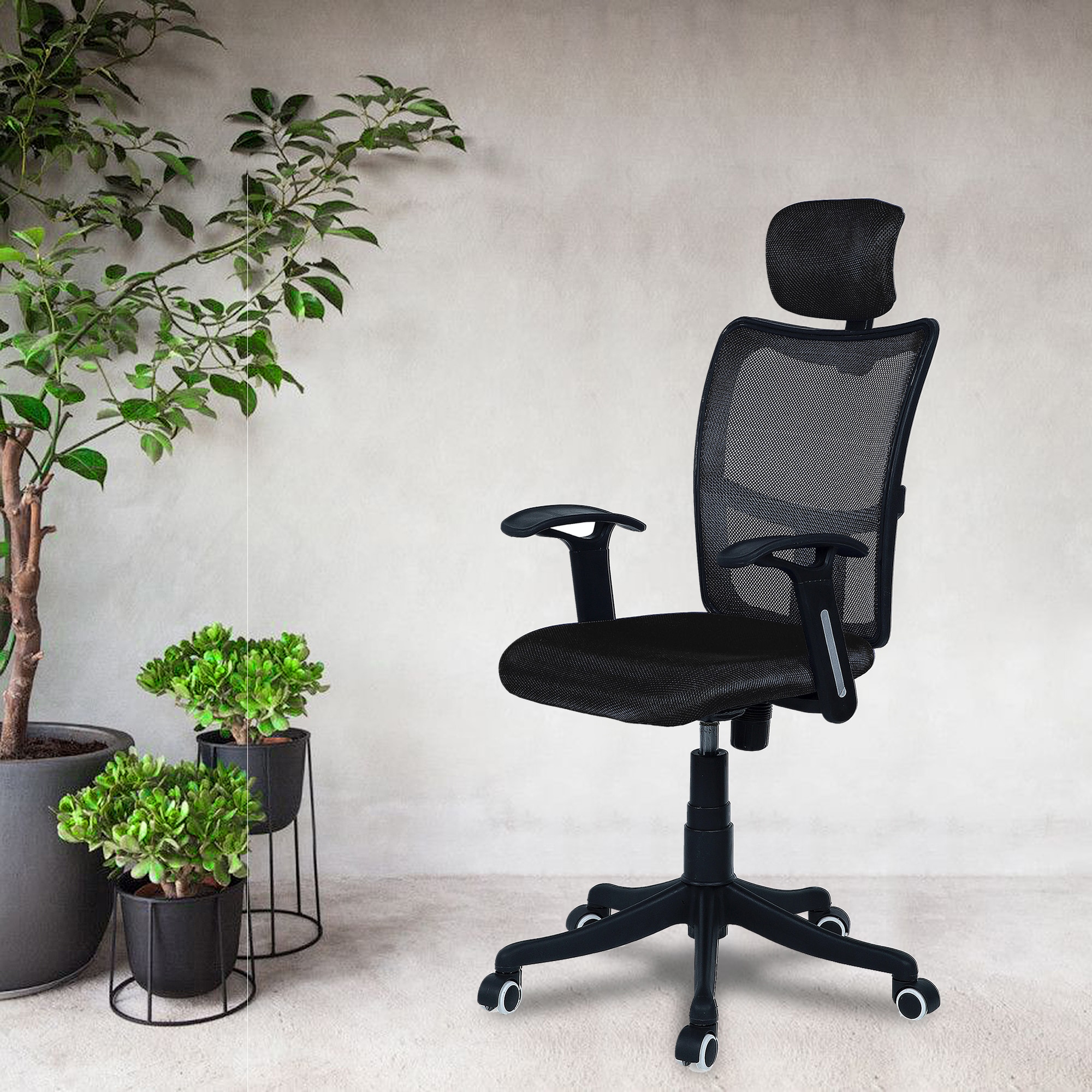 Jeaorda High Back Ergonomic Chair in Black Colour