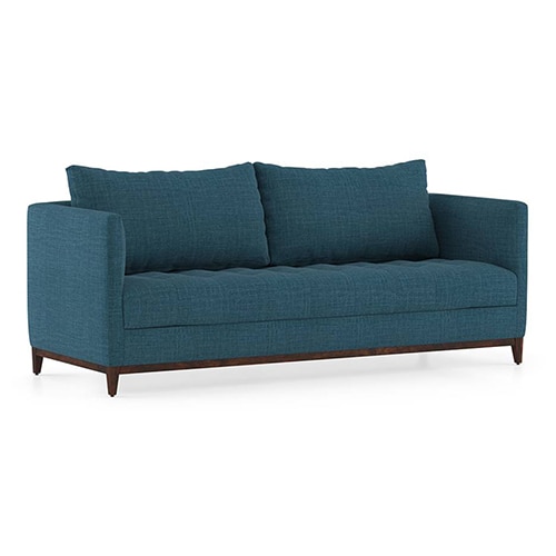 Florence Luxe 3 Seater Fabric Sofa in Colonial Blue Colour