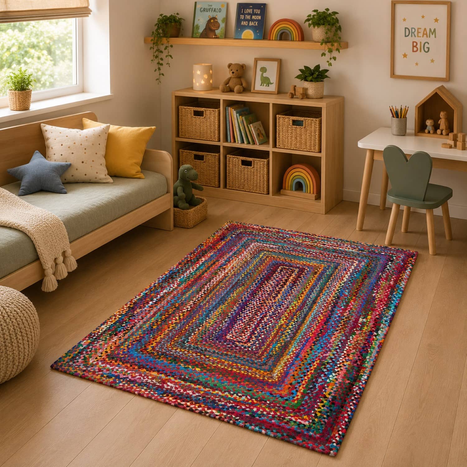 Imperial Knots Multicolor Hand Woven Dhurrie 3x5 Feet