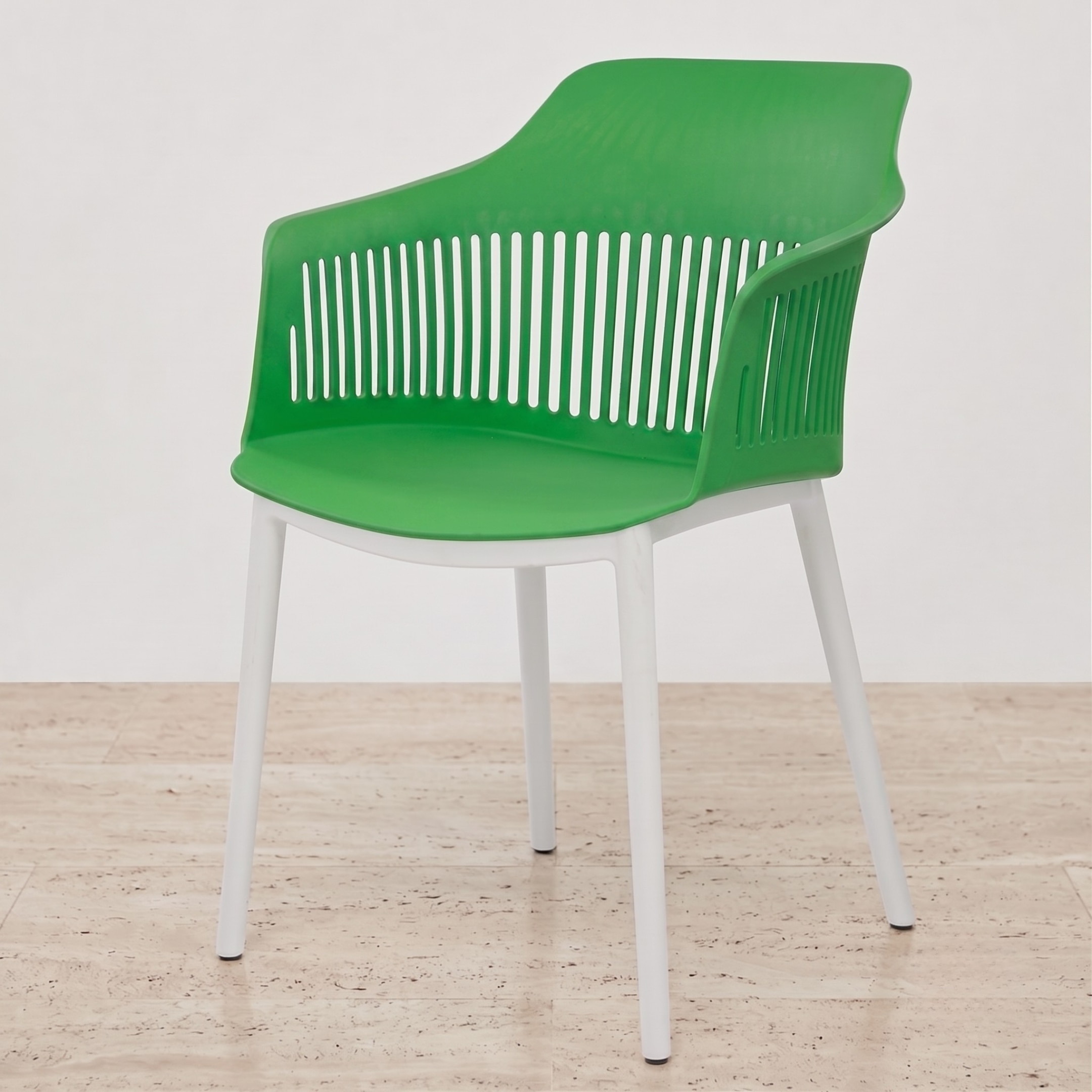 Kepler Brooks Senora Cafeteria Dining Chair in Green Colour - Kepler Brooks