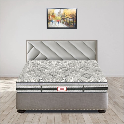 MemospaOrthopedic Euro Top With SRTX Technology 6 Inch Single Size Memory Foam Mattress (75X36 Inches), Rebonded Foam Backcare,All Side Quilted,SoftRelax Comfort