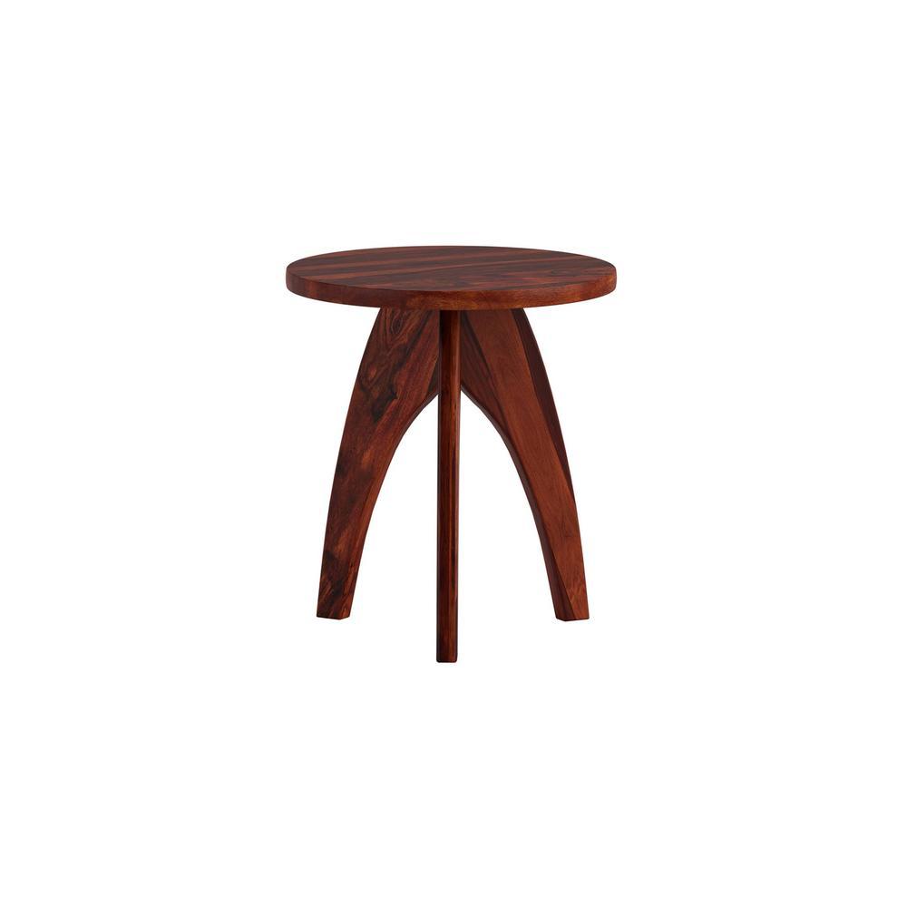 Kayseri Solid Wood Side Table in  Honey Oak Finish