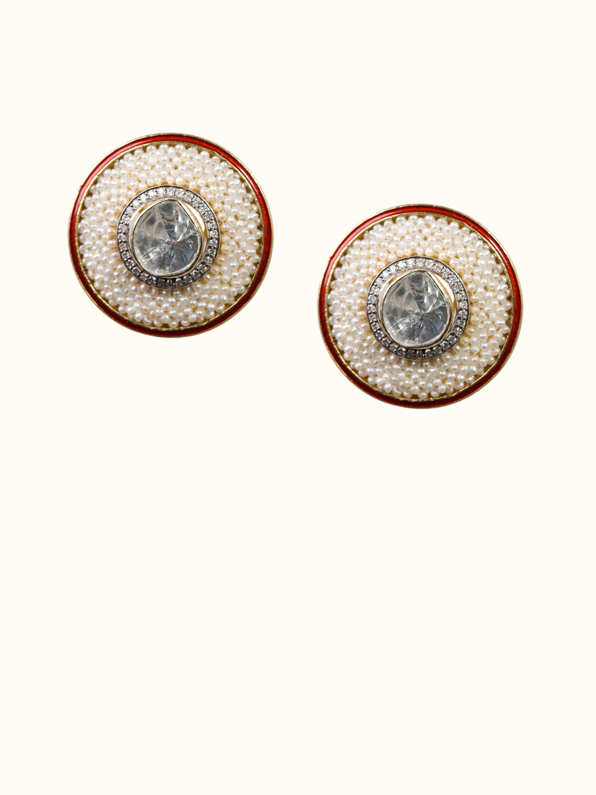 Dank Polki 14 Karat Studs