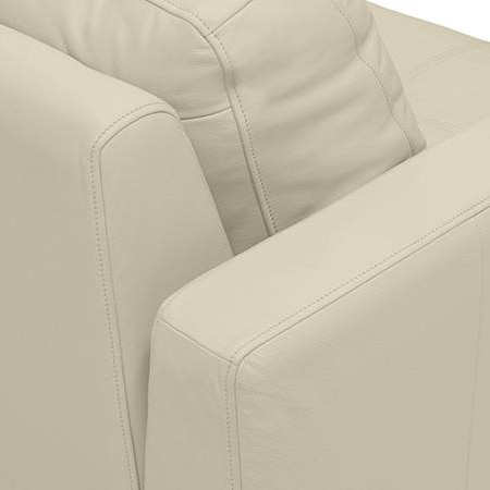 Franco 1 Seater Leather Sofa in Cream Colour