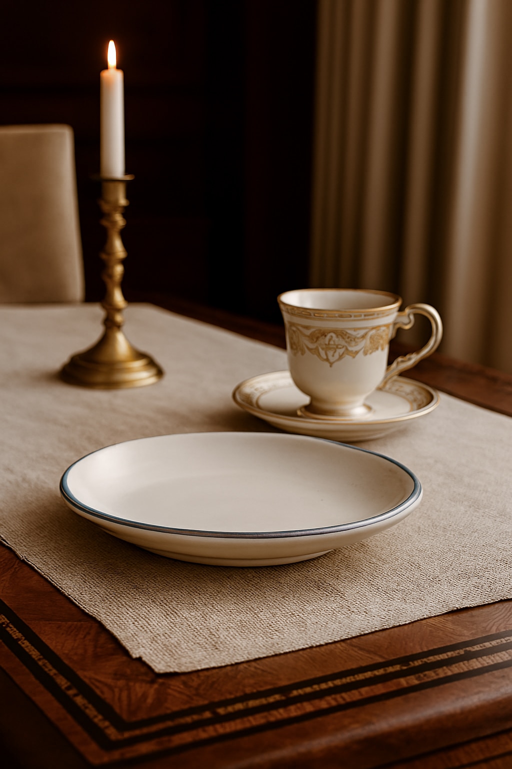 Studio Pottery Ceramic Salad Plate White