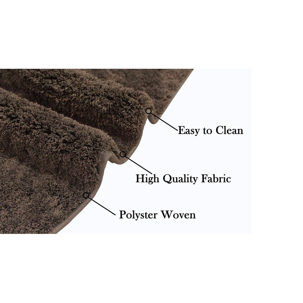 Gwendolyn Brown Solid Natural Fiber 24x16 inches Anti-Skid Bath Mat