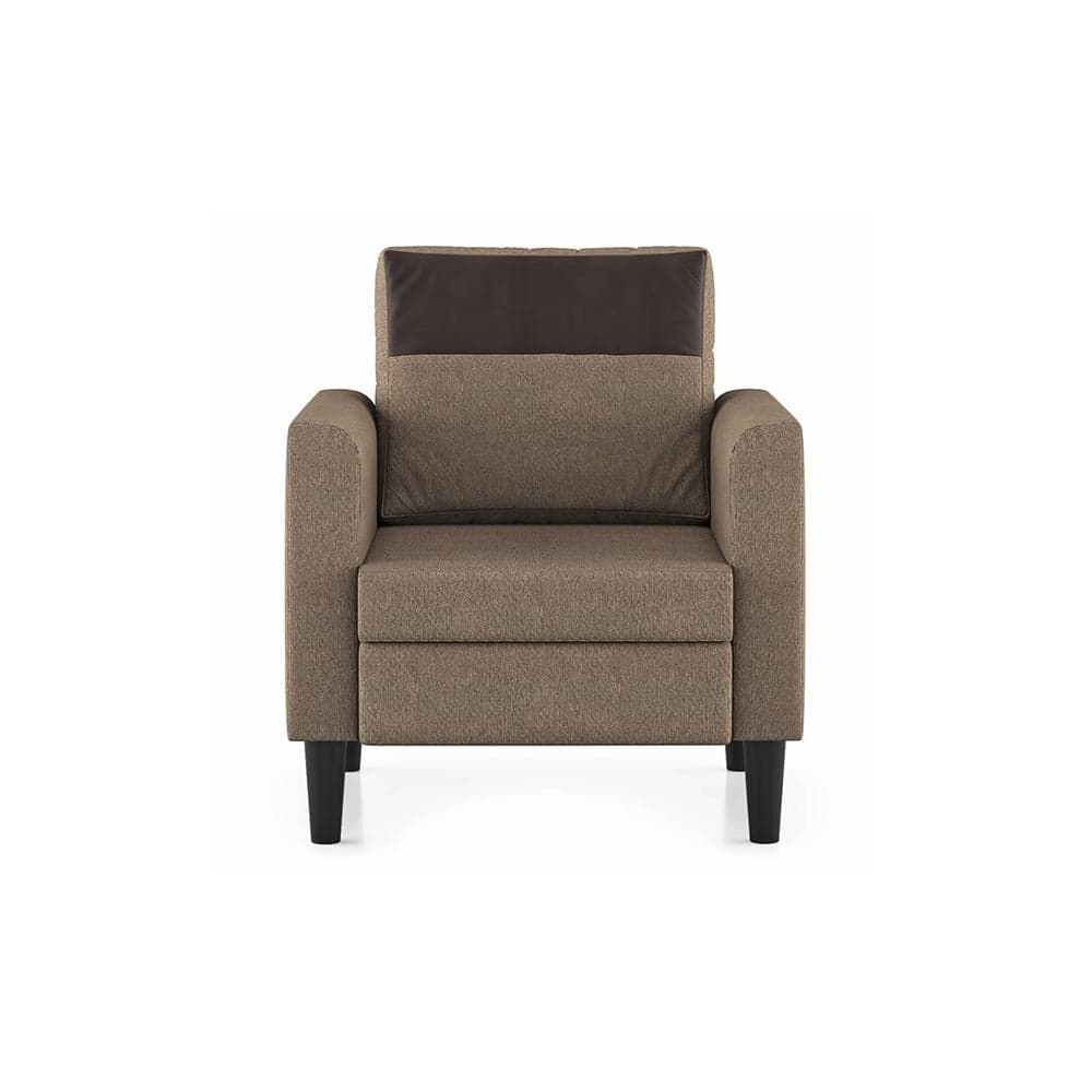 Hugo 1 Seater Fabric Sofa (Oat Beige)