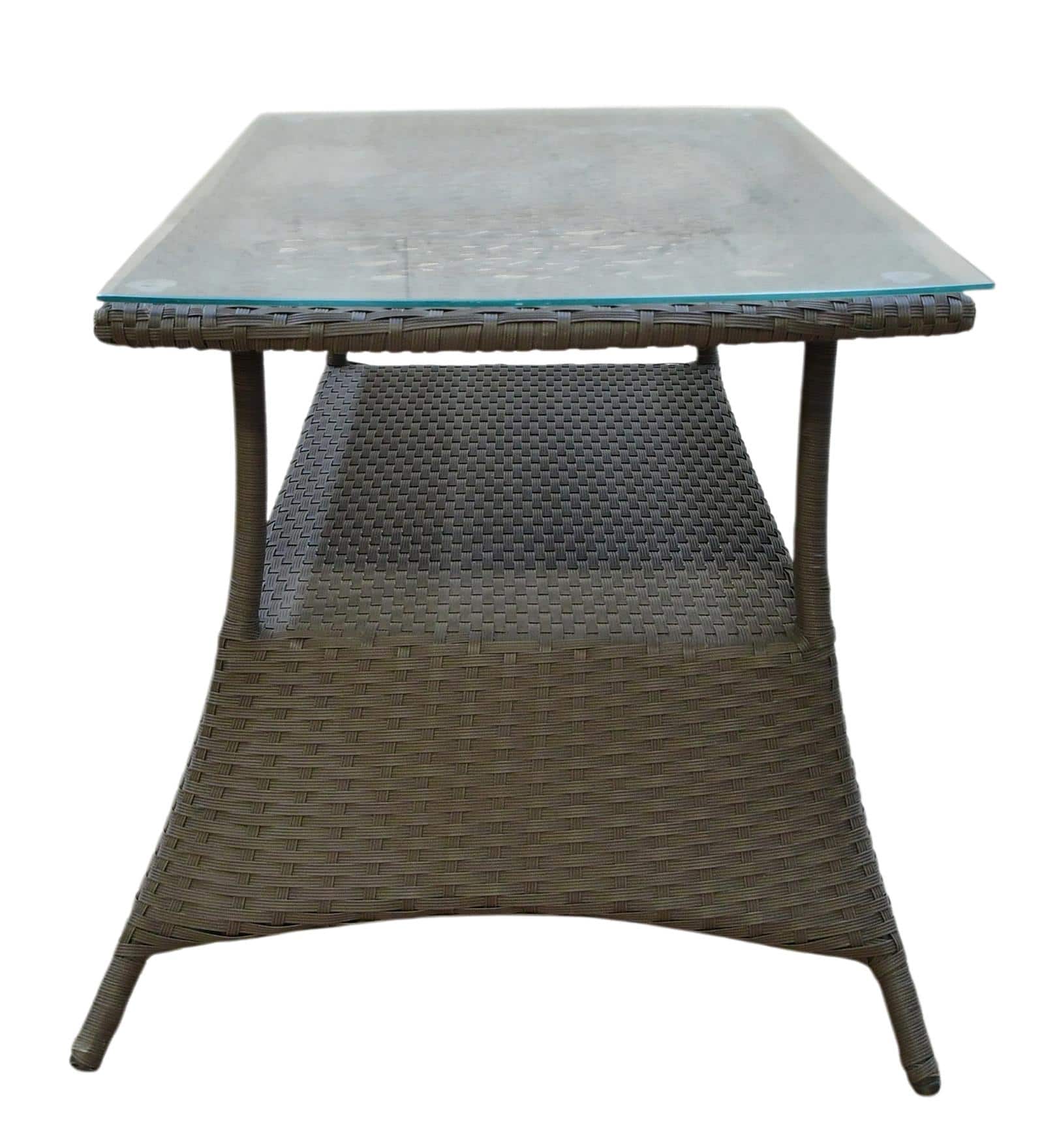 Dijon 2+1+1 Seater Wicker Sofa Set in White Colour