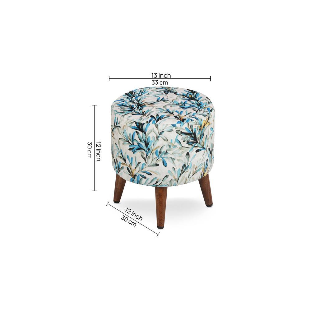 Nolan Solid Wood  Ottomon in  Multicolor Colour