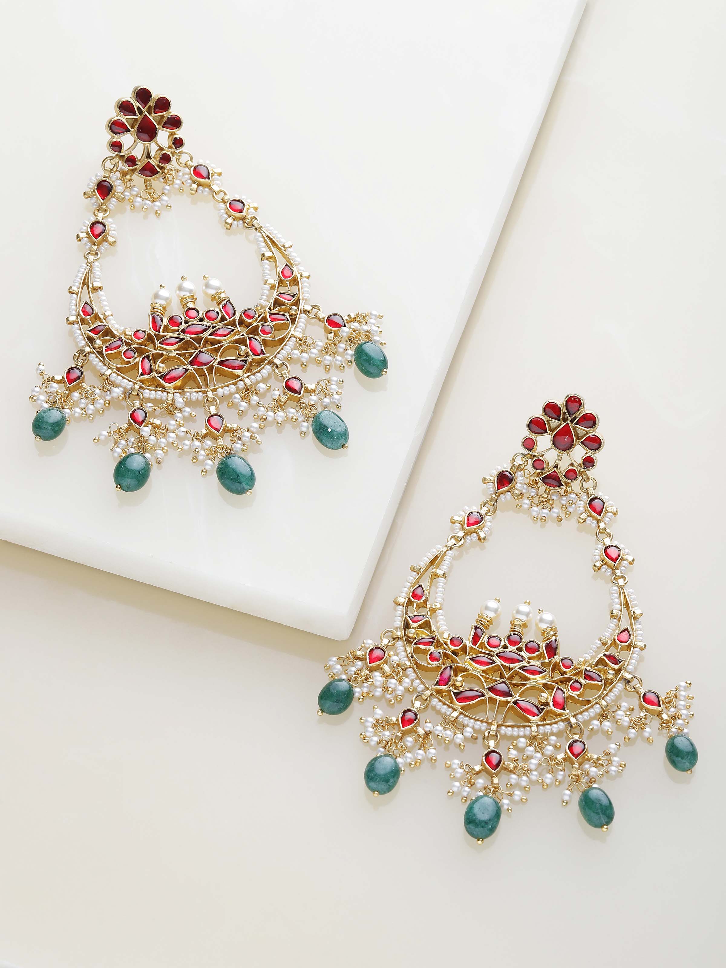 Lifestyle view of Silver Smithing Chandbalis