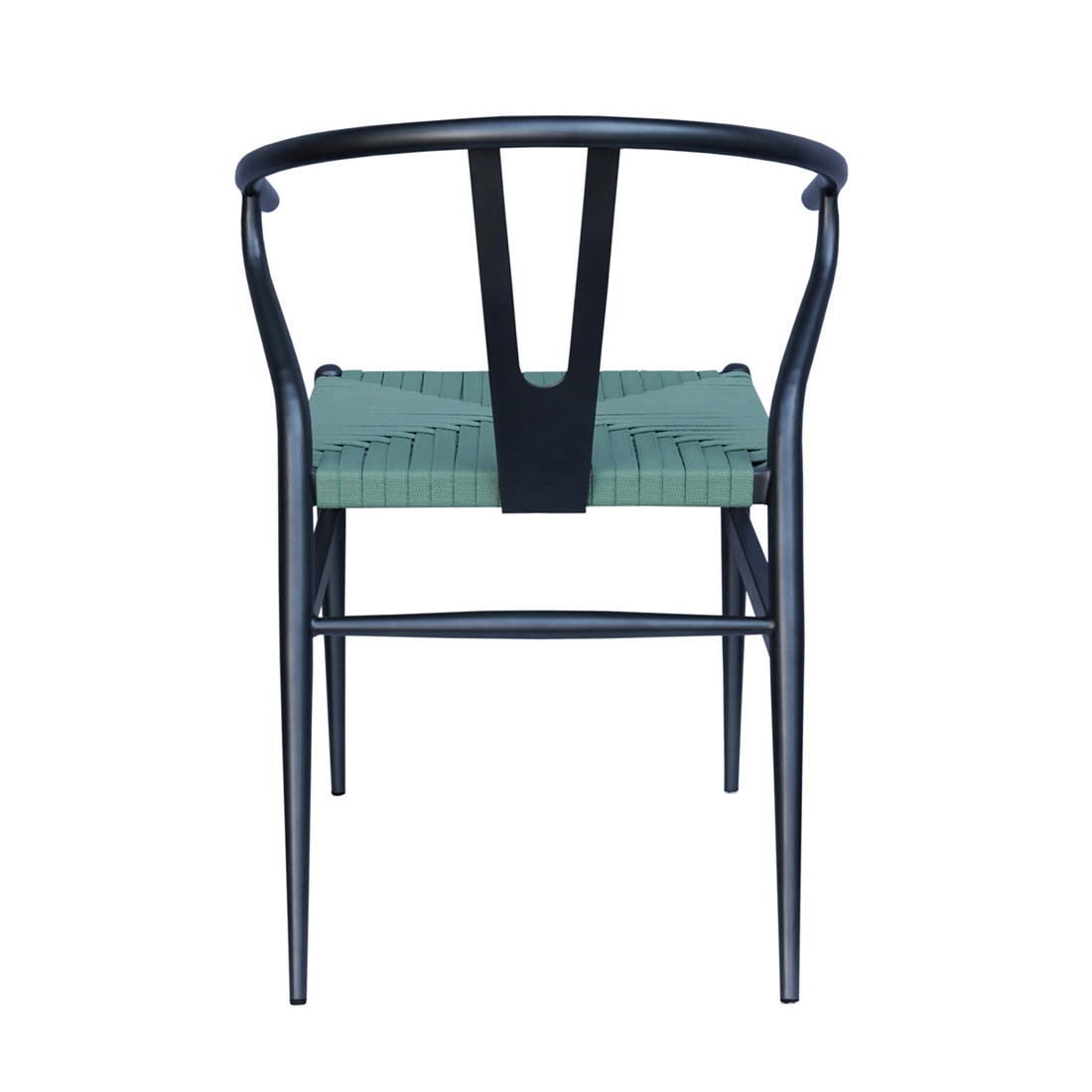 Sigma Wishbone Table Set with 1 Table and 2 Chairs Gun Metal In Grey