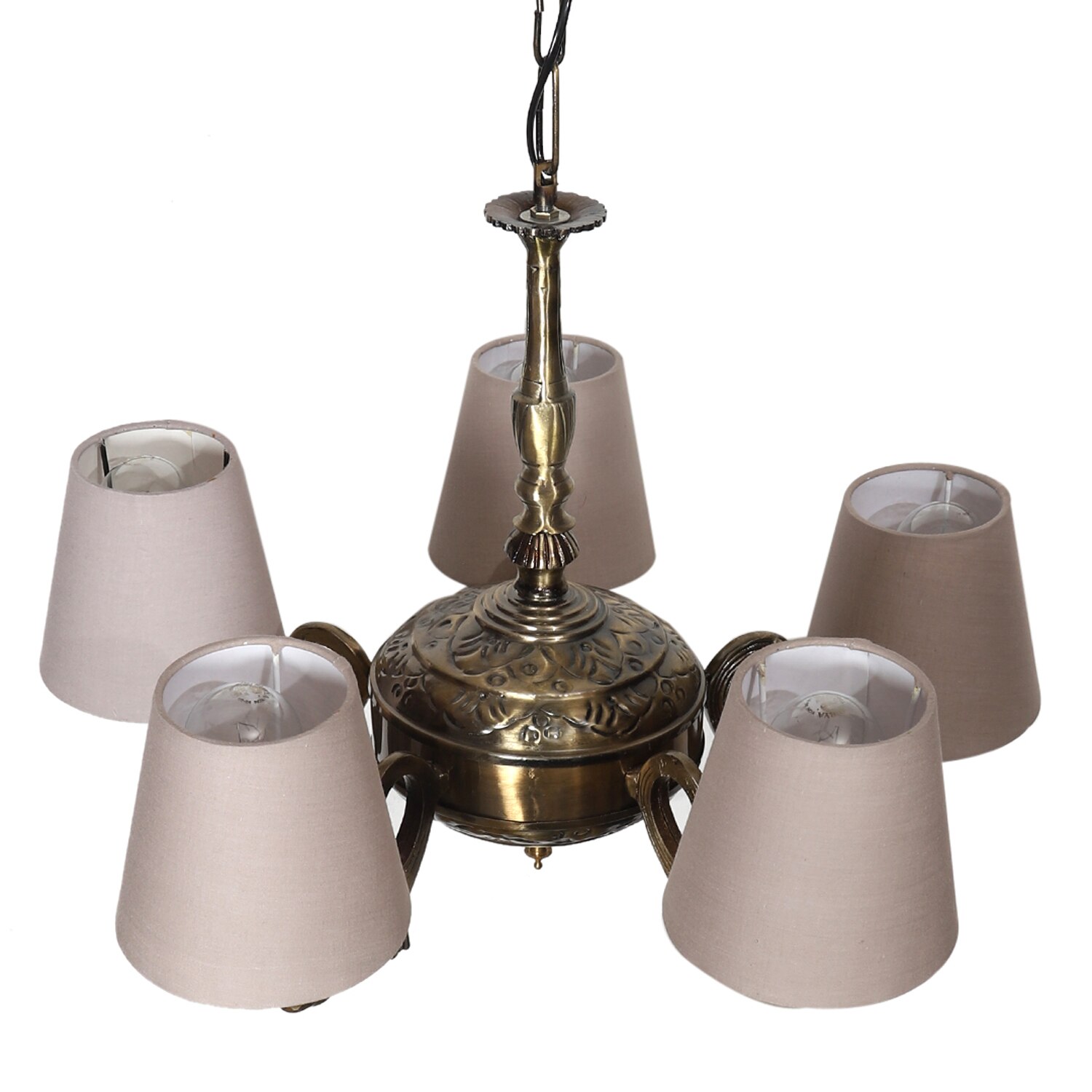 Devansh Steel Wall Mounted Lamp With Beige Jute Shade