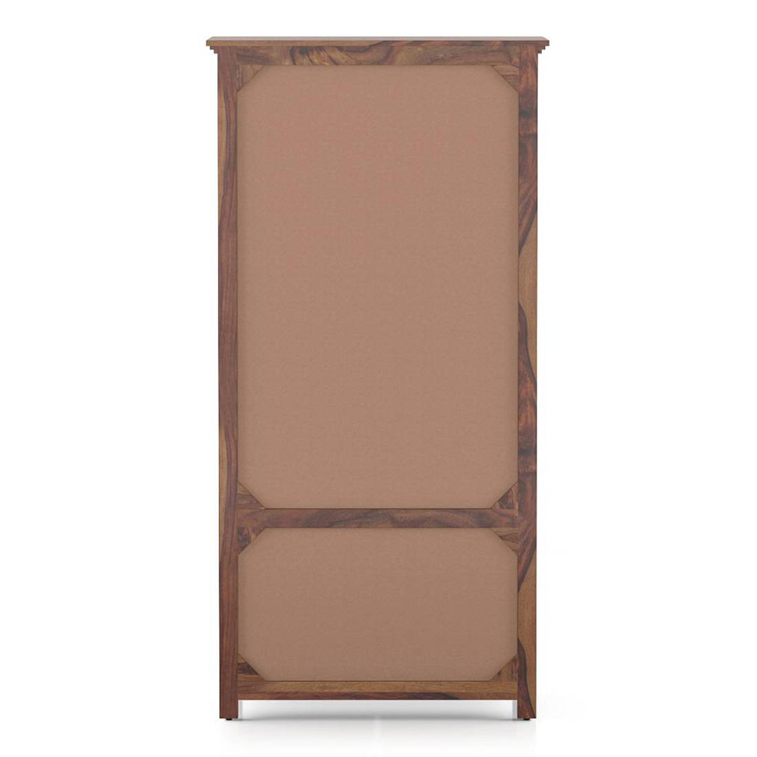Fidora Solid Wood 2 Door Wardrobe in Teak Finish