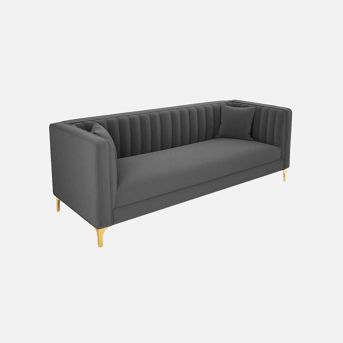 Tuxedo Fabric Sofa (Dark Grey)