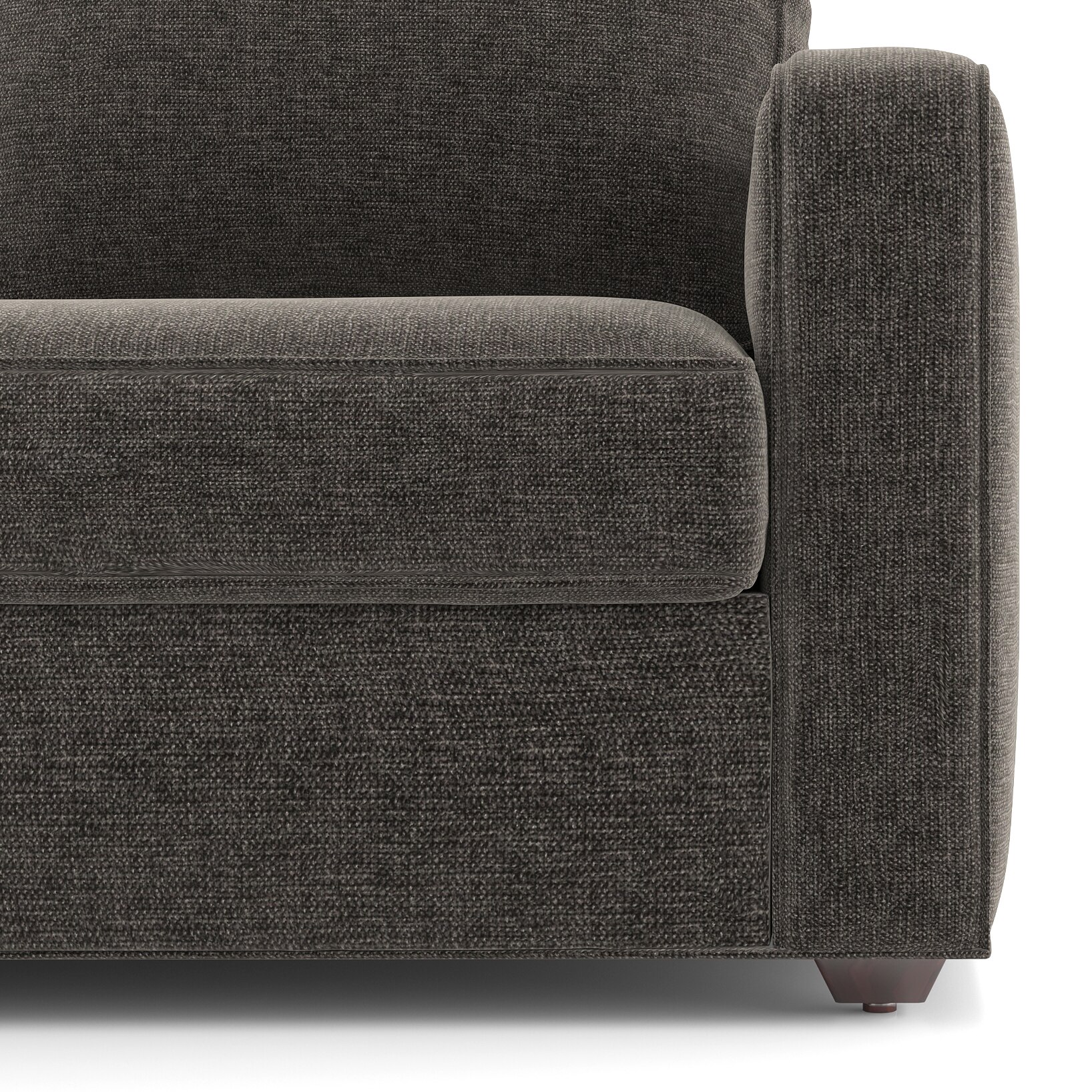 Apollo Sofa (Colour : Smoke, Cushion : Hard, Back Type : High Back, Seating Capacity : Left Aligned 3 Seater + Left Aligned Chaise + Ottoman)