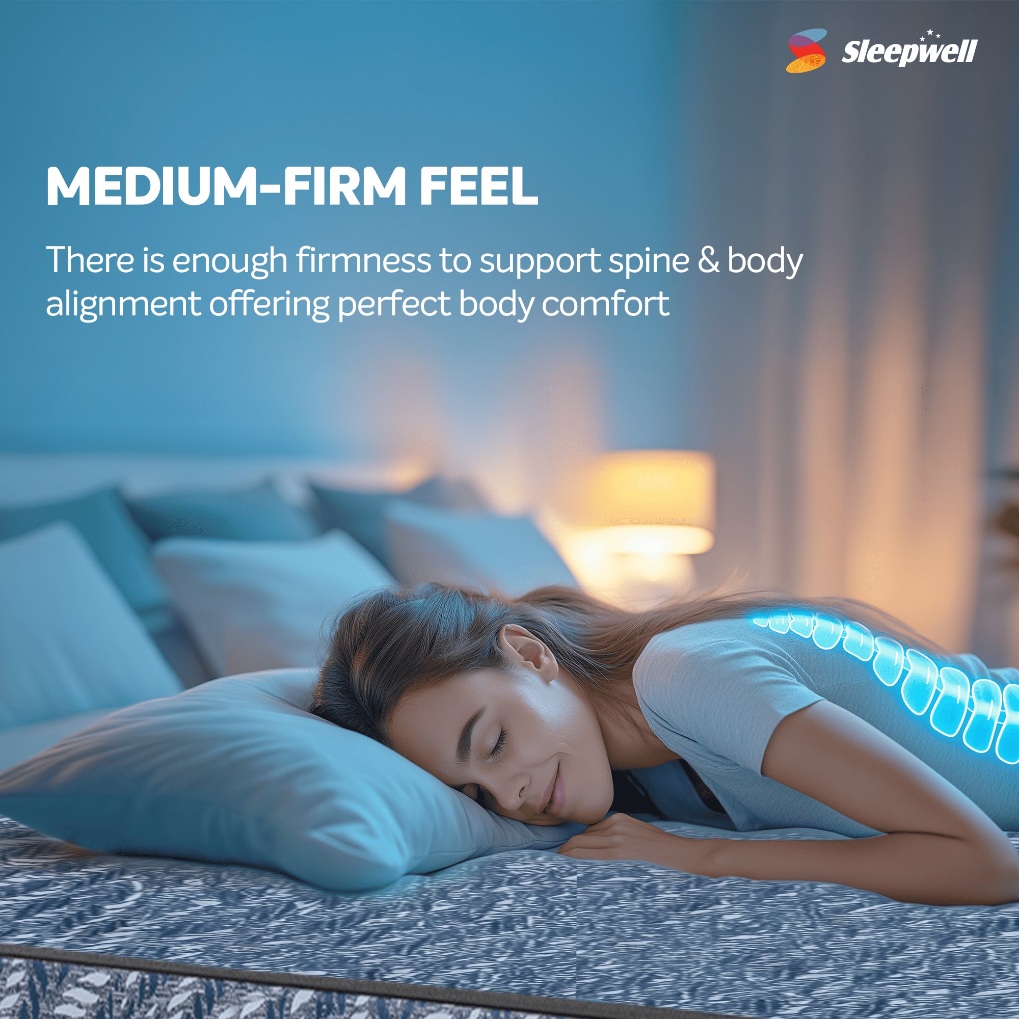 Sleepwell Utsav Comfort Regular, Quiltec Foam 4 inch Queen High Resilience (HR) Foam Mattress (L x W: 72 inch x 60 inch)