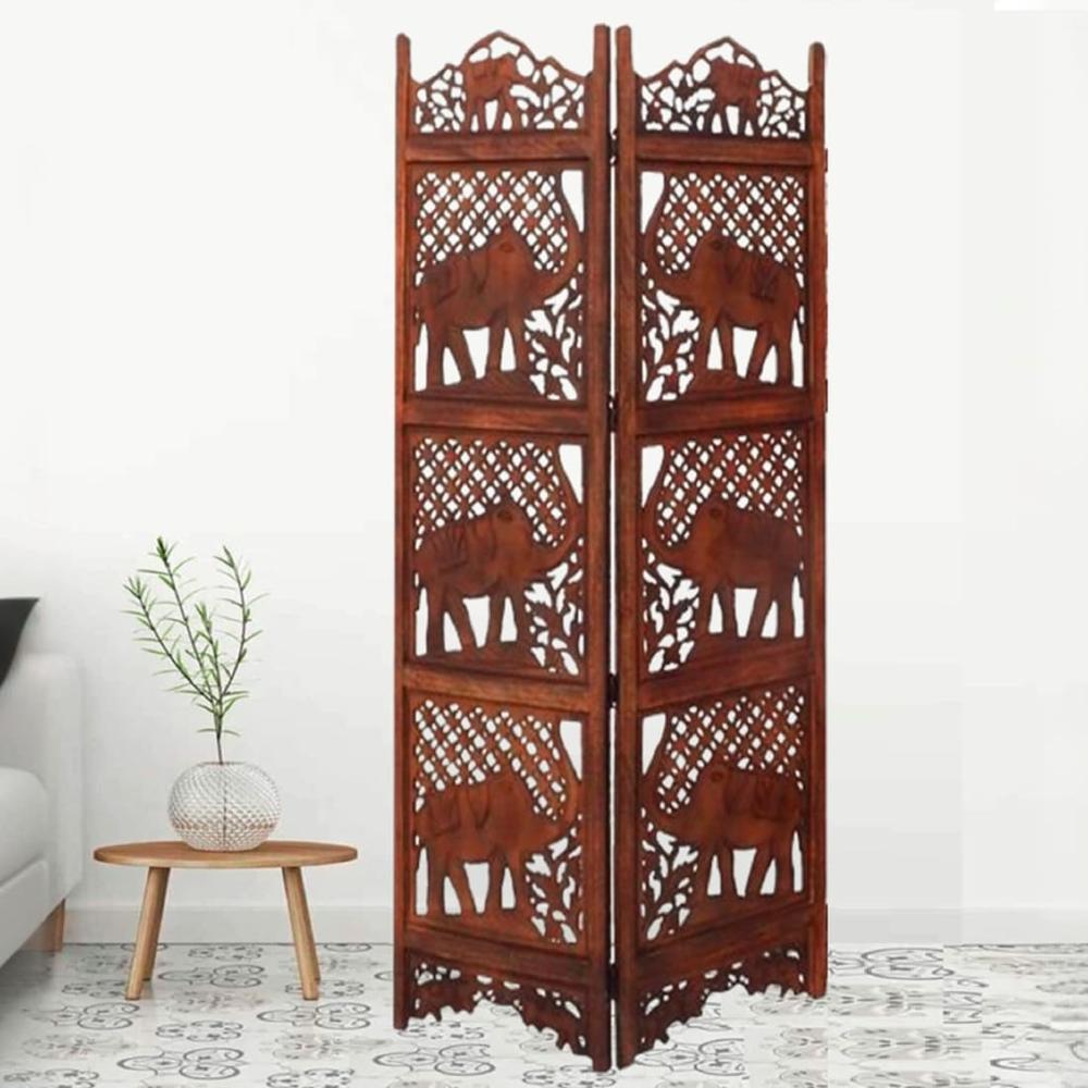 Jasma Solid Wood 4 Panel Room Divider