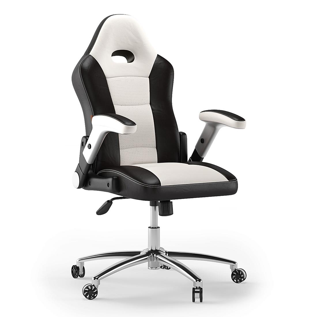 Mika Leatherette Study Chair in White Colour