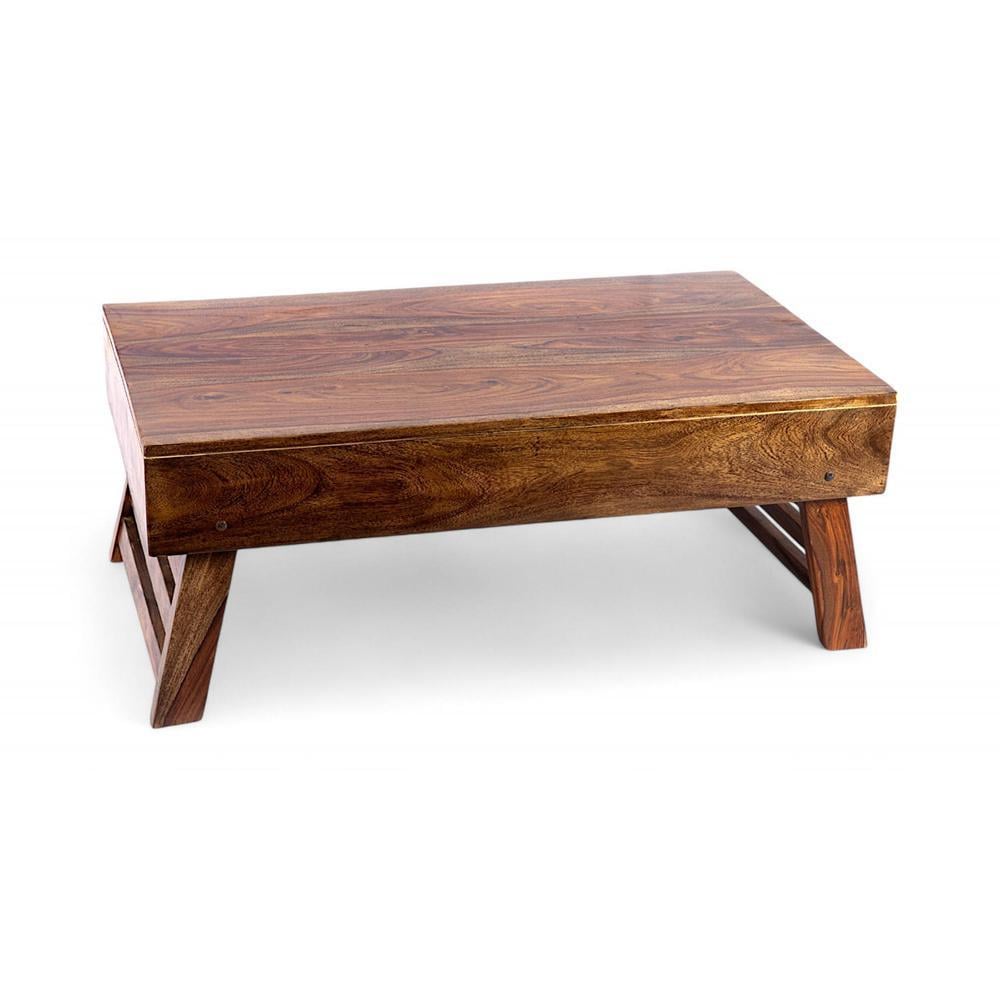 Kassel Sheesham Wood Coffee Table In Teak Finish